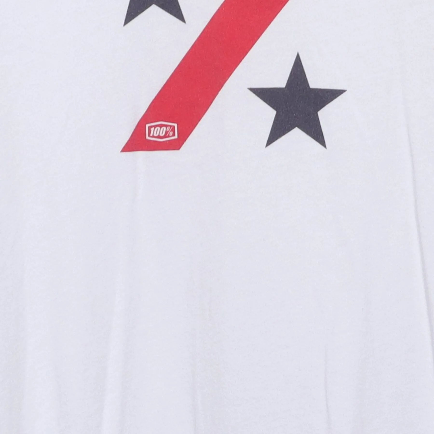 Close-up of the main graphic on the Vintage Y2K 100% "Stars & Slash" T-Shirt - M