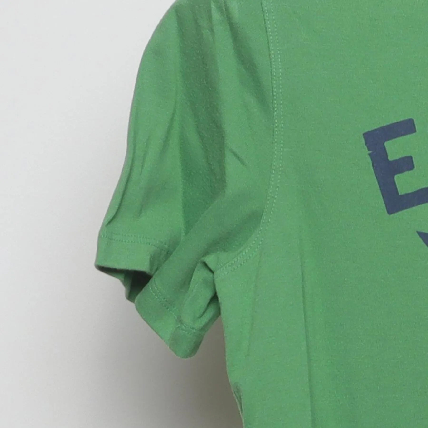 Left sleeve detail of Equality Tiger Graphic T-Shirt Green Social Justice Statement Tee