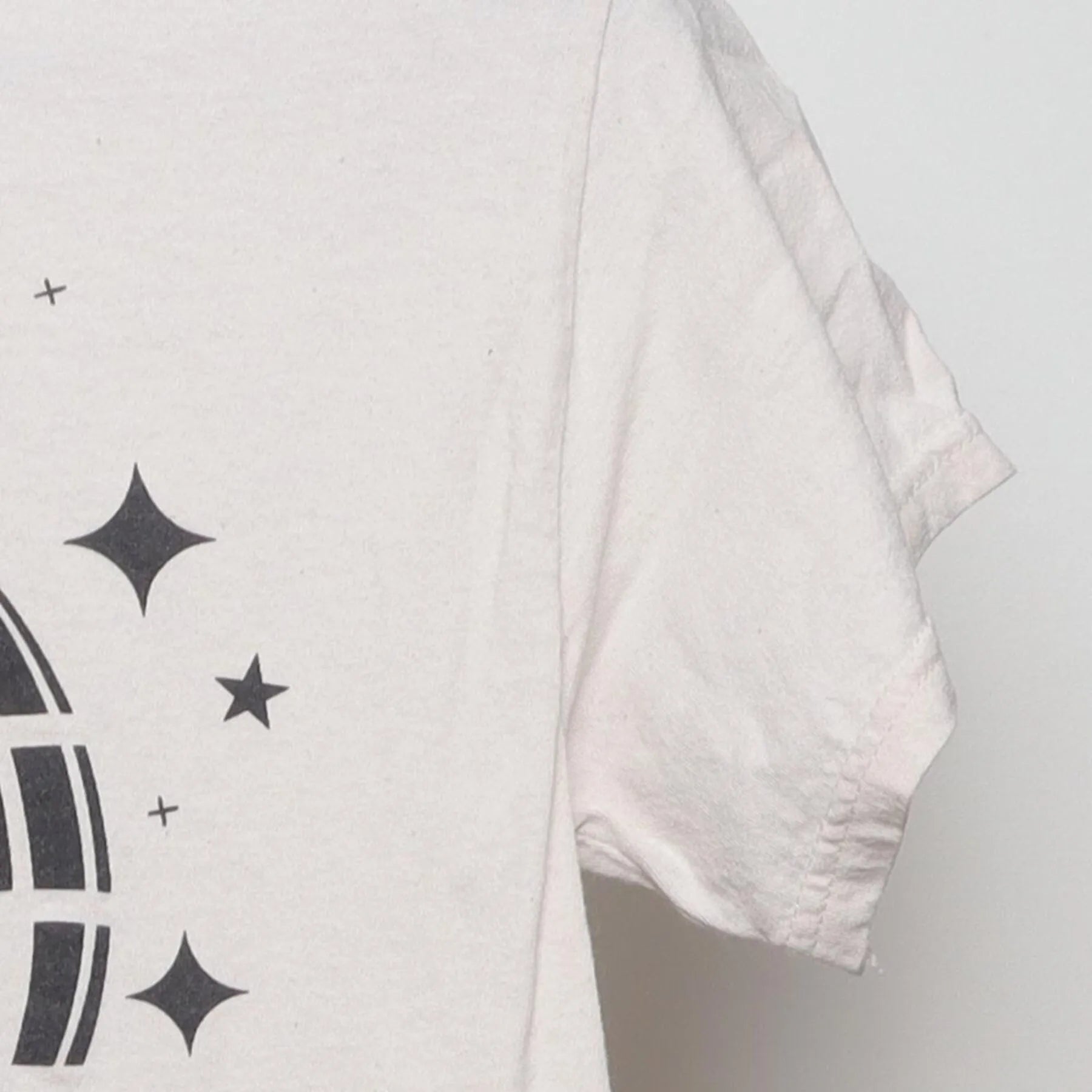 Right sleeve detail of Vintage 1990s Disco Ball "Good Time" T-Shirt - S
