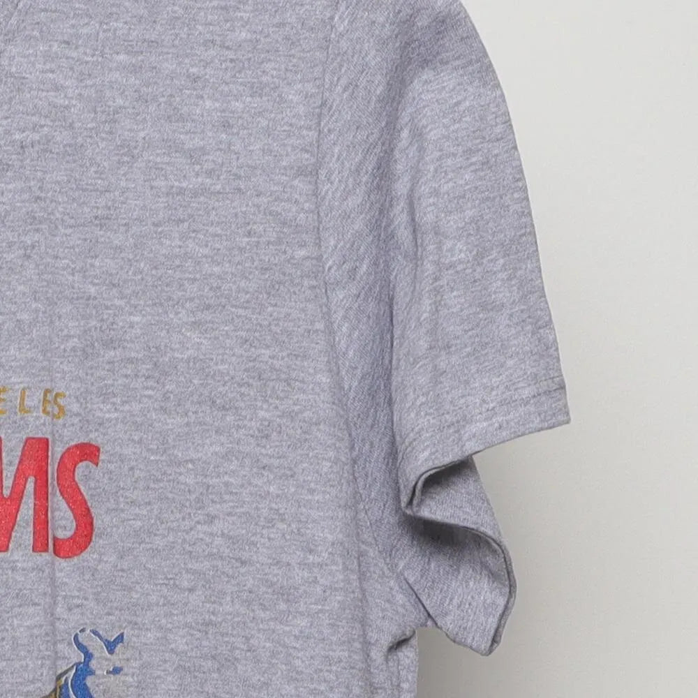 Right sleeve detail of Vintage 1970s Los Angeles Rams "Throwback Quarterback Graphic" T-Shirt - M