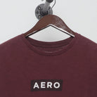 Close-up of the collar and tag on the Vintage Y2K Aéropostale "AERO Box Logo" T-Shirt - S