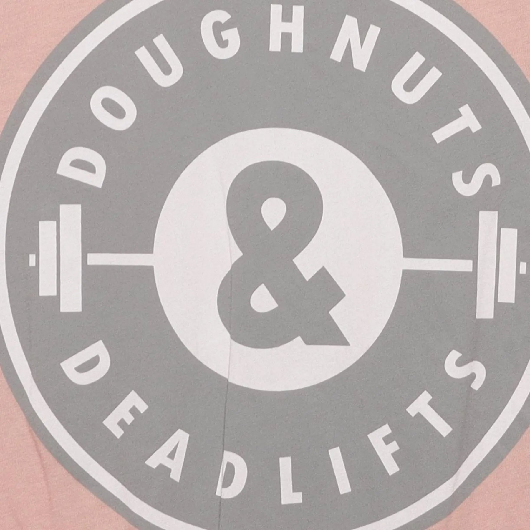 Close-up of the main graphic on the Vintage Y2K Doughnuts & Deadlifts "Doughnuts & Deadlifts" T-Shirt - M