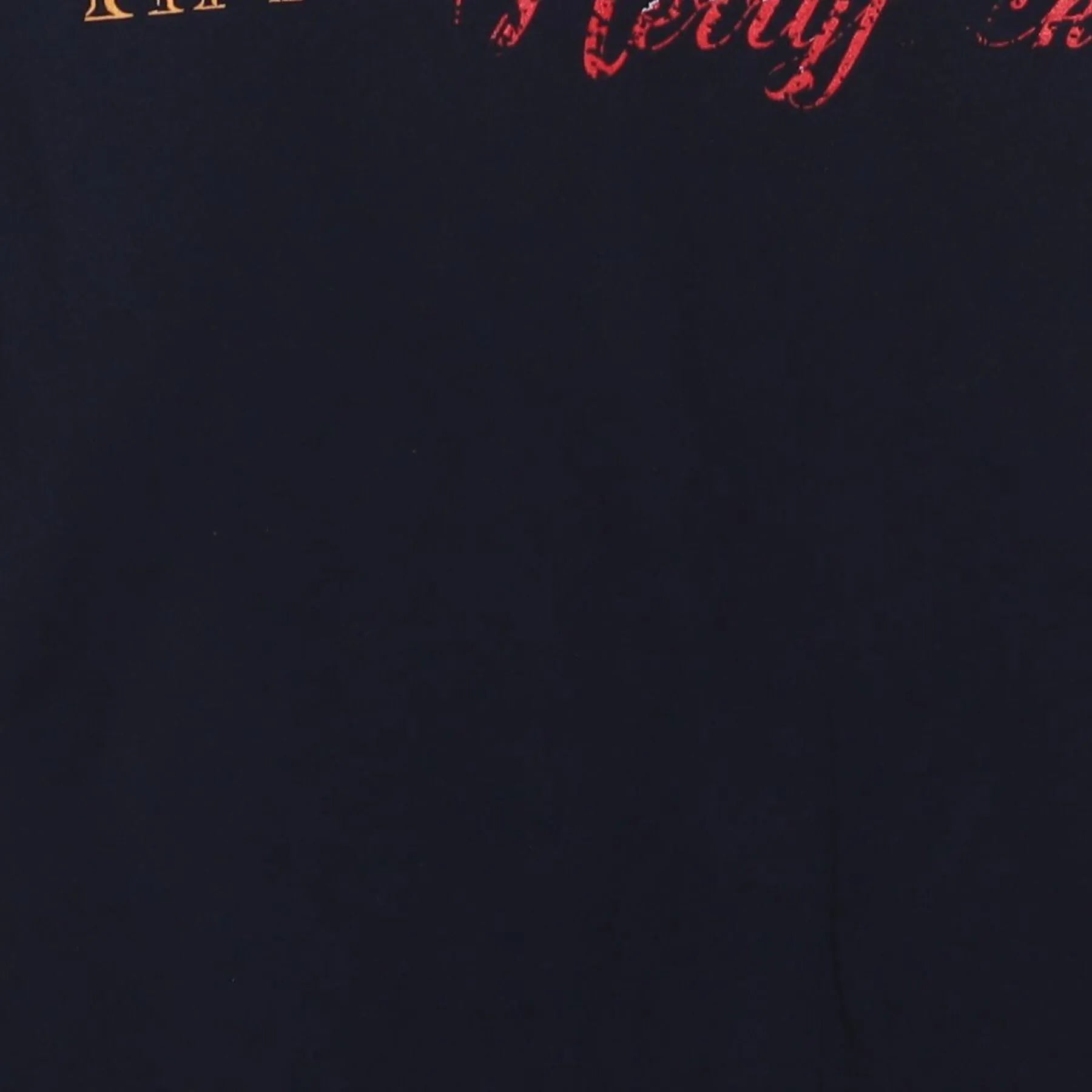 Close-up of the main graphic on the Vintage Y2K Die Hard "Yippee Ki Yay Merry F**ker" T-Shirt - M