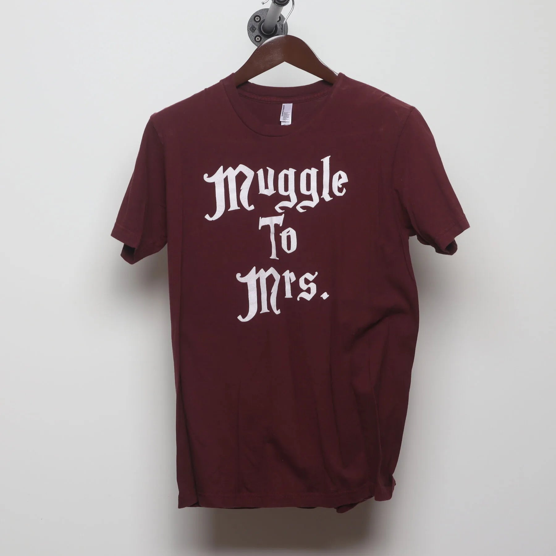 Front view of Vintage Y2K Harry Potter "Muggle To Mrs." T-Shirt - M