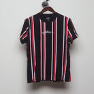 Front view of Vintage Y2K Hollister "Vertical Stripe Logo" T-Shirt - M