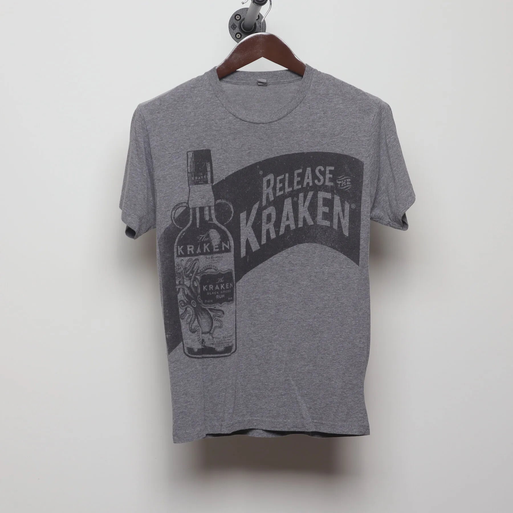 Front view of Vintage 2010s The Kraken Rum "Release The Kraken" T-Shirt - M