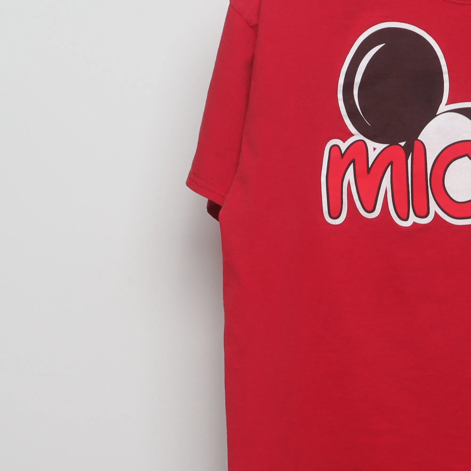 Close-up of the sleeve on the Modern Disney Mickey Mouse Graphic T-Shirt L