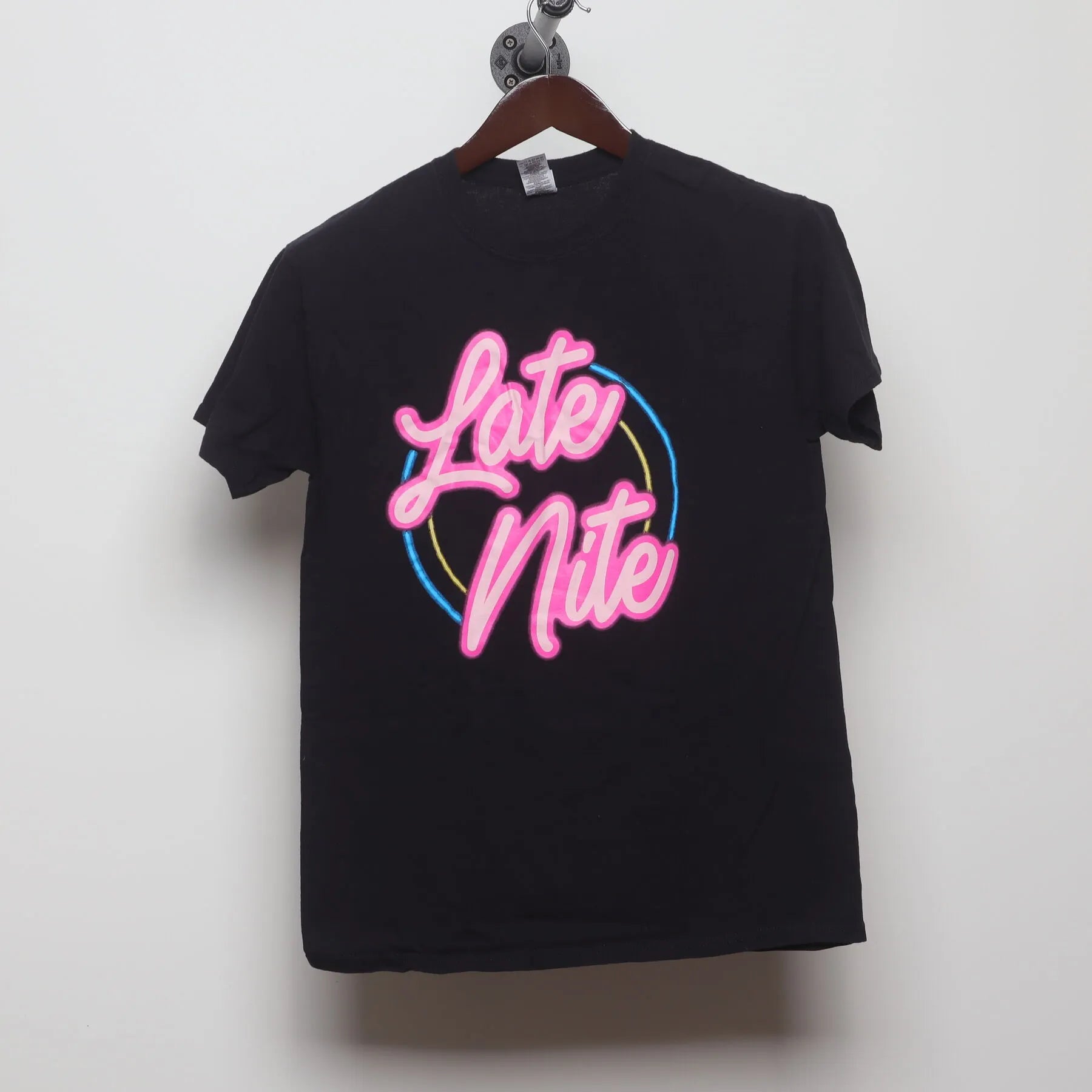 Front view of Modern "Late Nite" Neon Sign T-Shirt - S