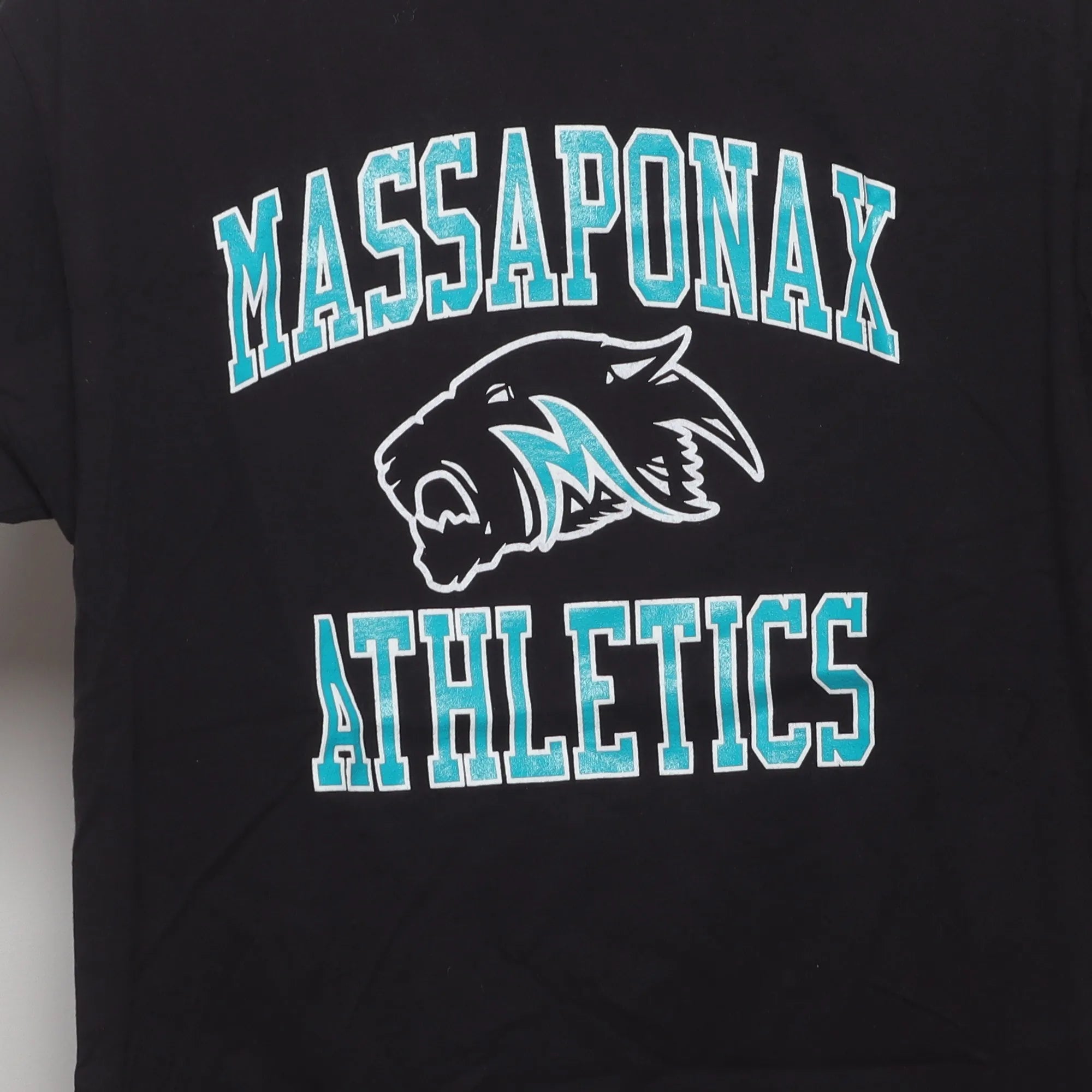 Close-up of the main graphic on the Modern Massaponax Panthers Athletics Tee M