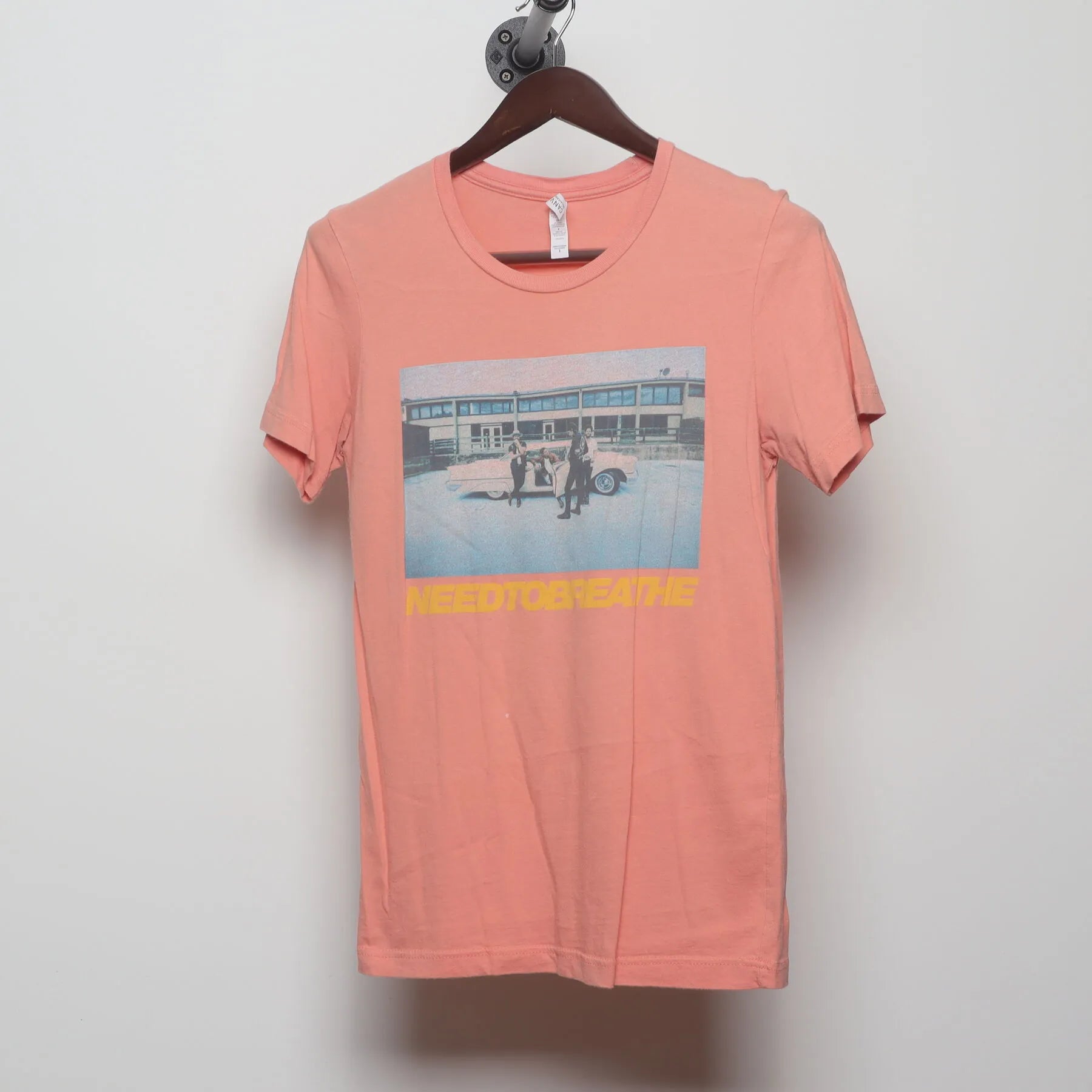 Front view of Vintage Y2K Needtobreathe "Band Photo with Vintage Car" T-Shirt - XS