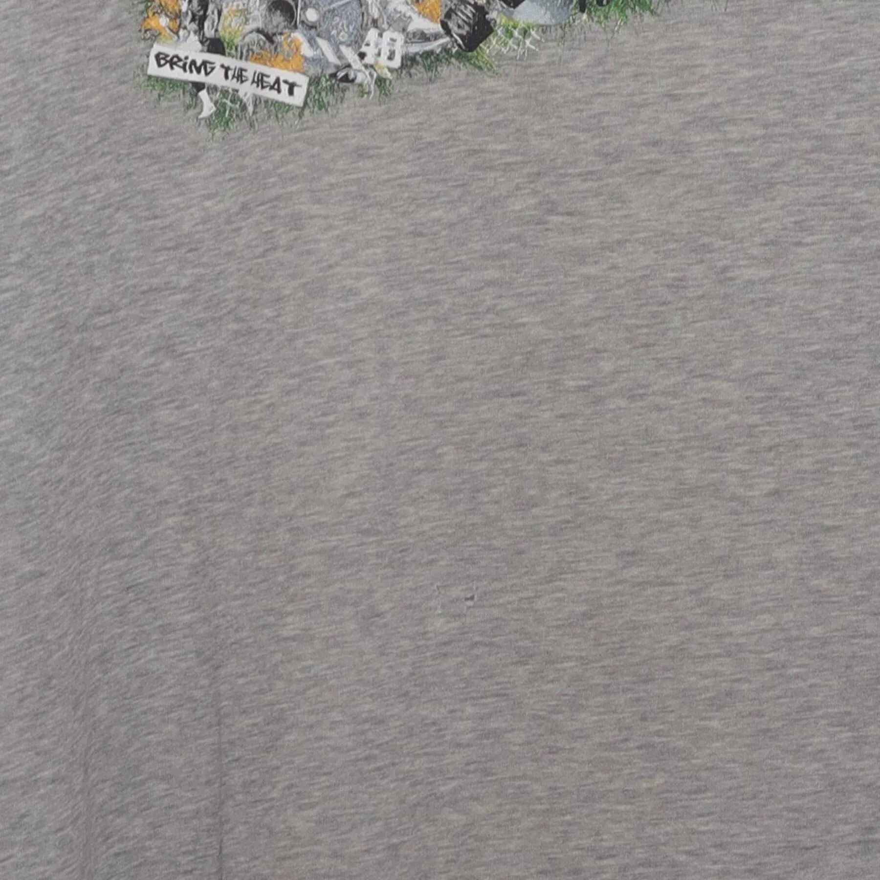 Close-up of the main graphic on the Vintage Y2K Nike "Photo Collage Swoosh" T-Shirt - M