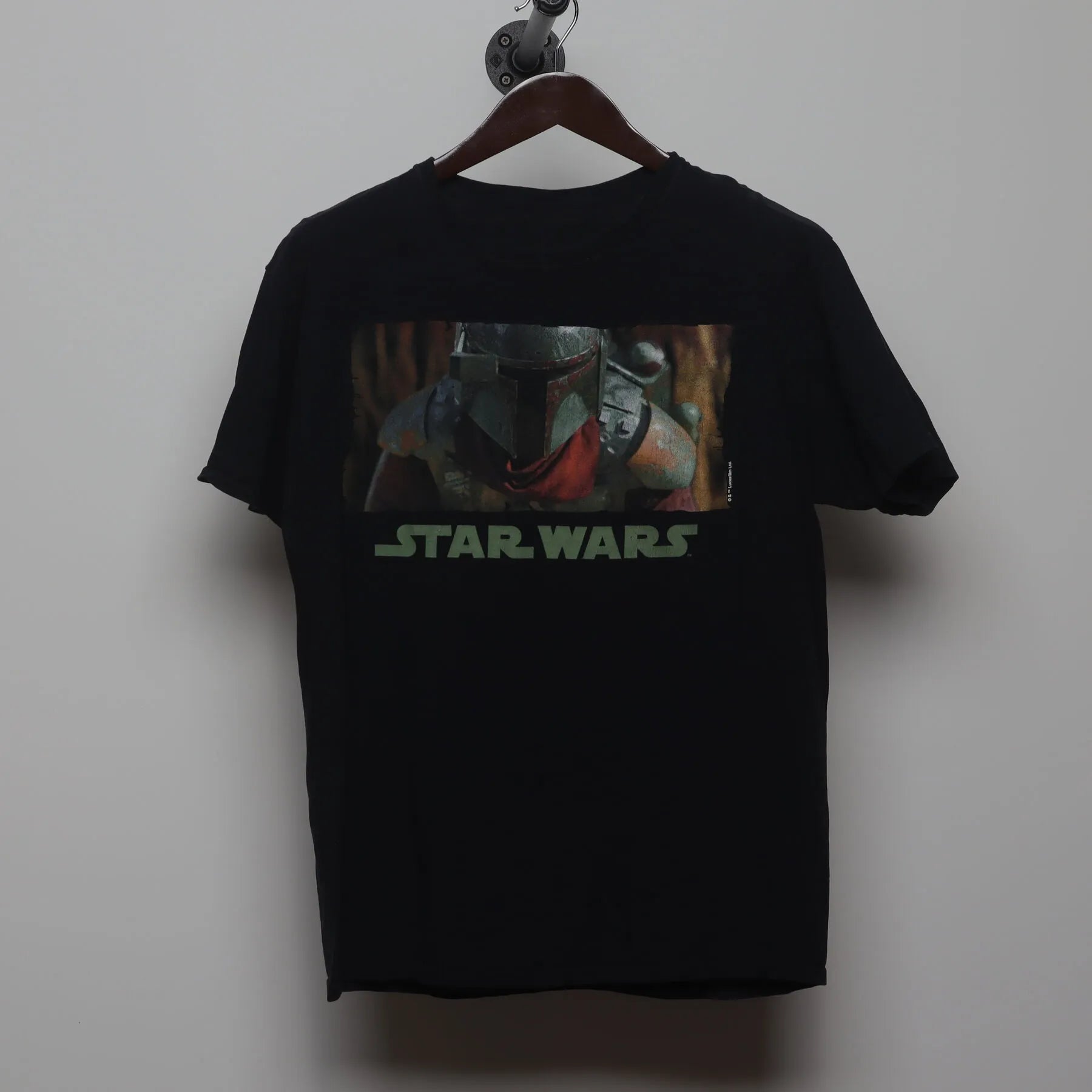 Front view of Vintage Y2K Star Wars "Boba Fett" T-Shirt - M