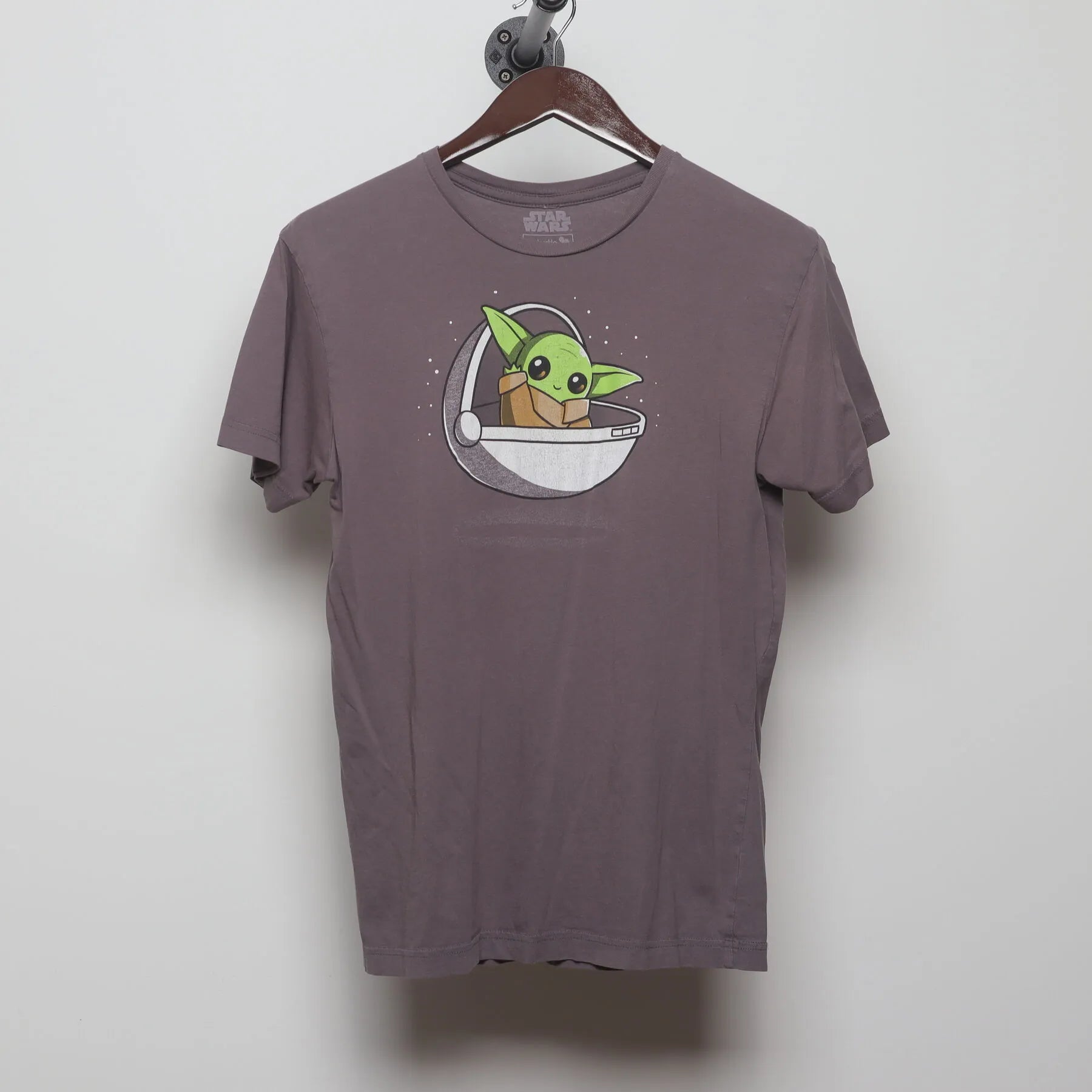 Front view of Vintage 2010s Star Wars "Baby Yoda" T-Shirt - S