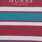 Close-up of the main graphic on the Vintage 1990s Guess "Striped Logo" T-Shirt - XL