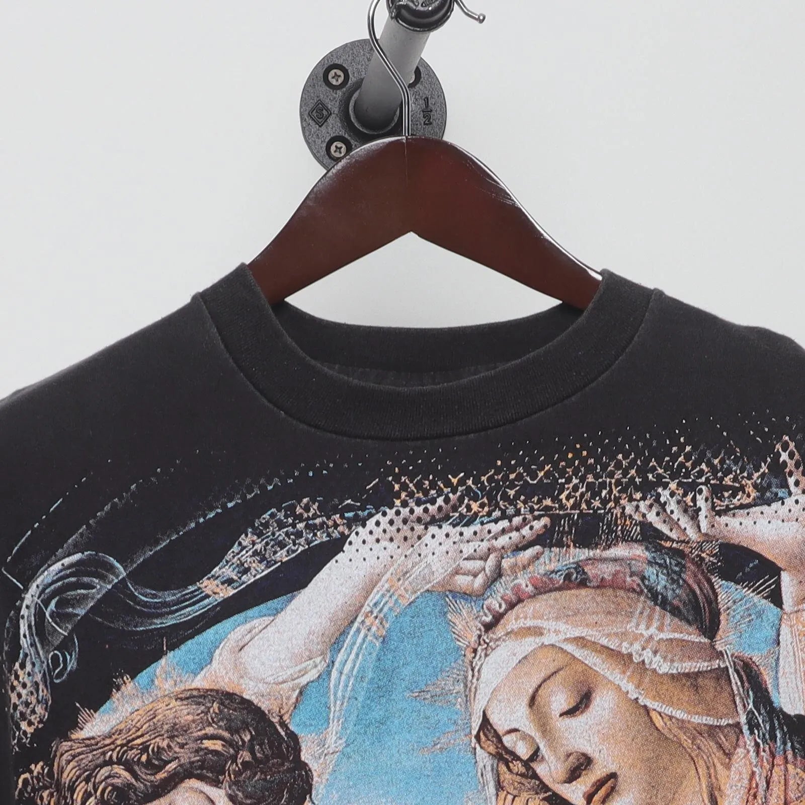 Close-up of the collar and tag on the Vintage 1990s Nirvana "Angst" T-Shirt - XL