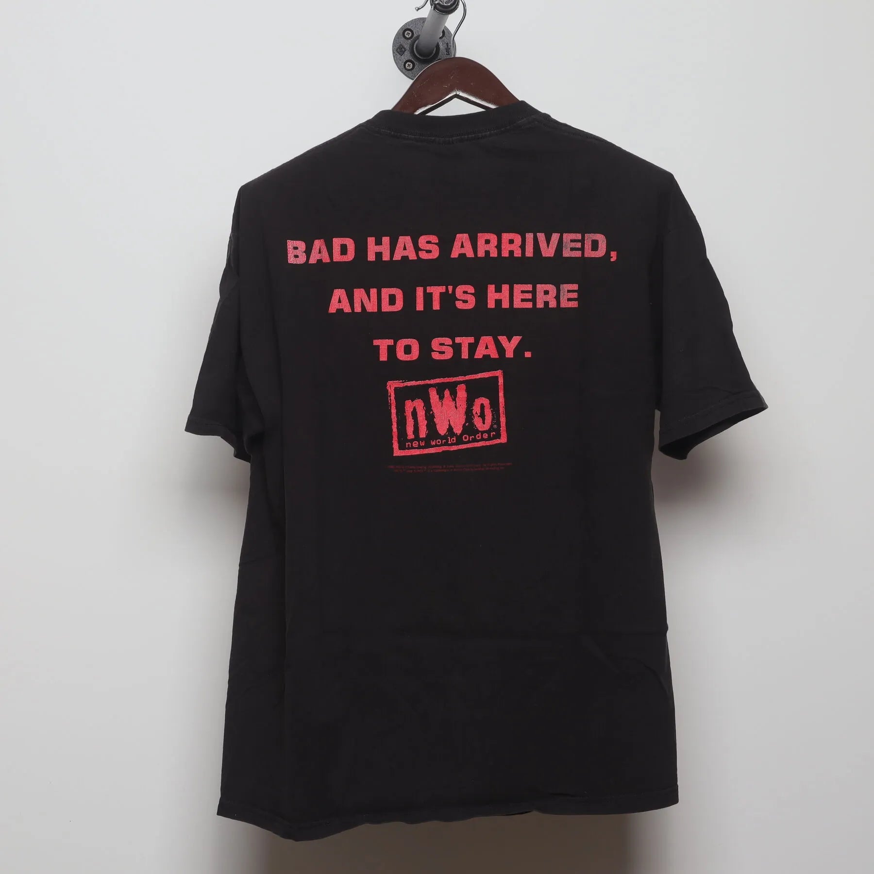 Back view of Vintage 1990s nWo "Bad Has Arrived" T-Shirt - XL
