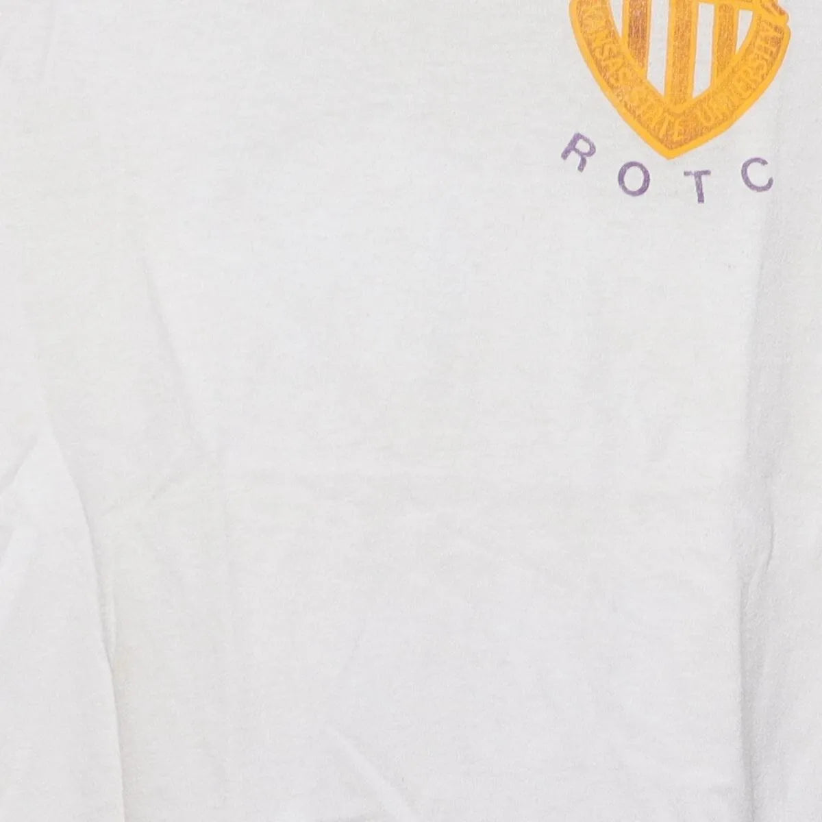 Close-up of the main graphic on the Vintage 1990s Russell Athletic "Army ROTC" T-Shirt - XL