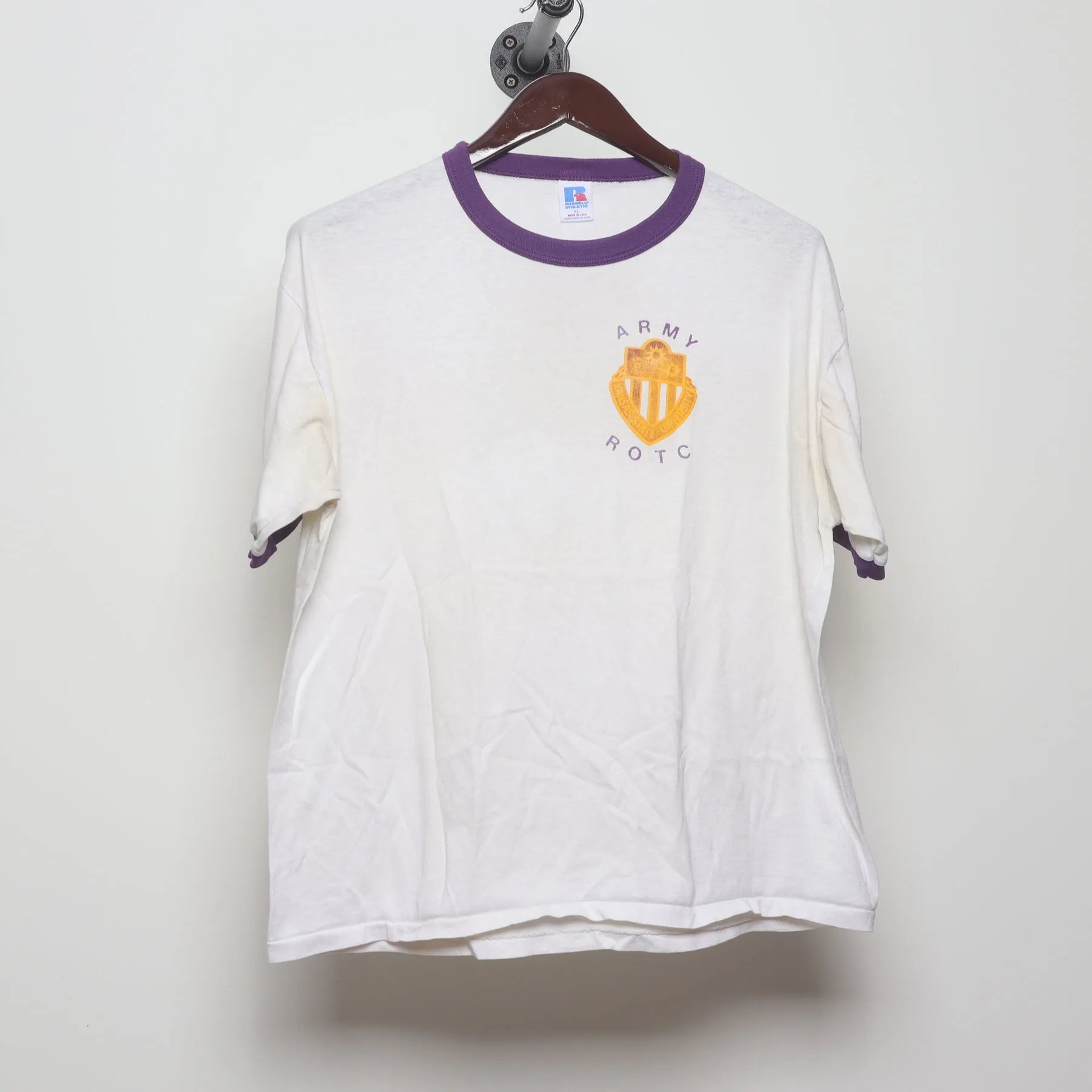 Front view of Vintage 1990s Russell Athletic "Army ROTC" T-Shirt - XL