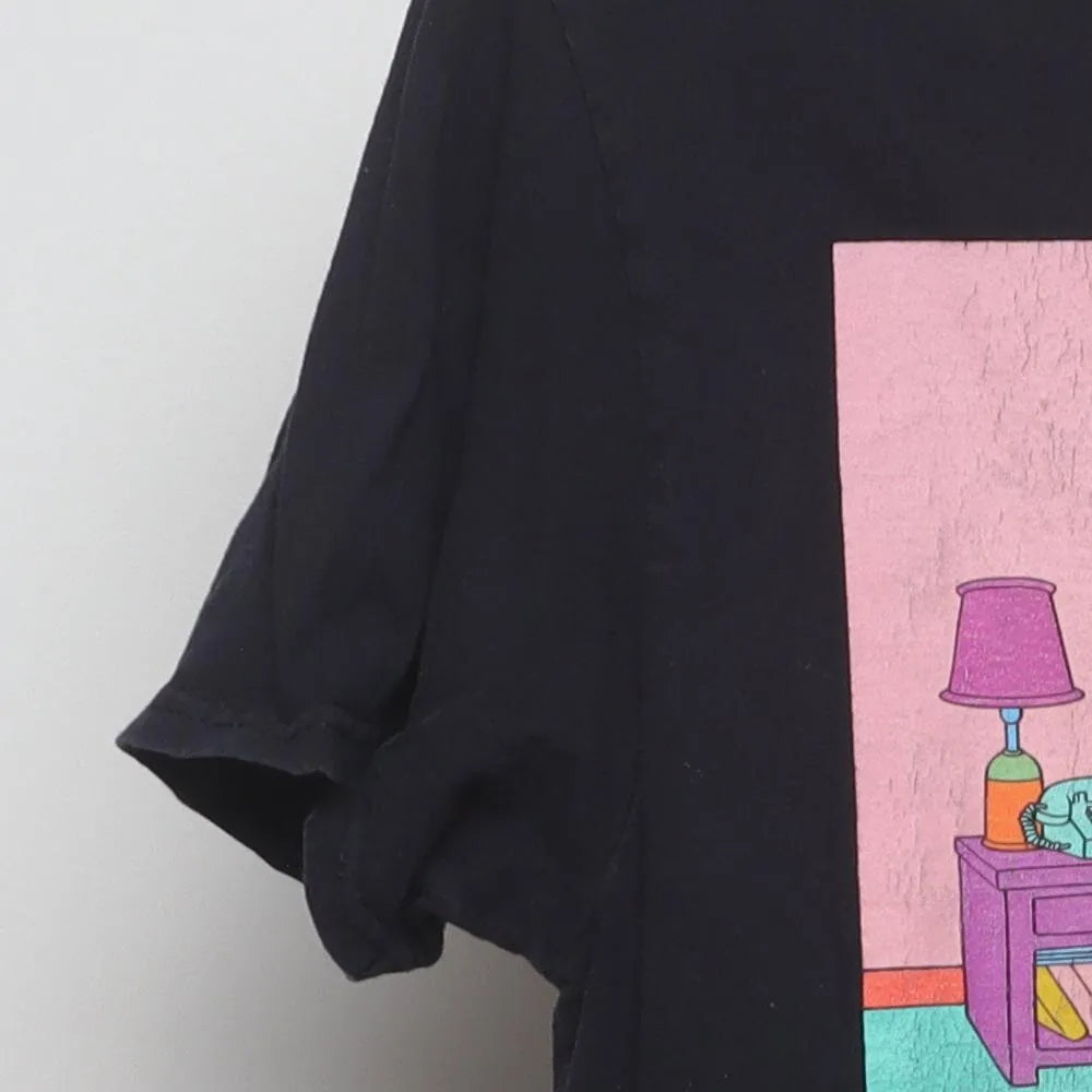 Close-up of the sleeve on the Vintage 1990s The Simpsons "Couch Gag" T-Shirt - S