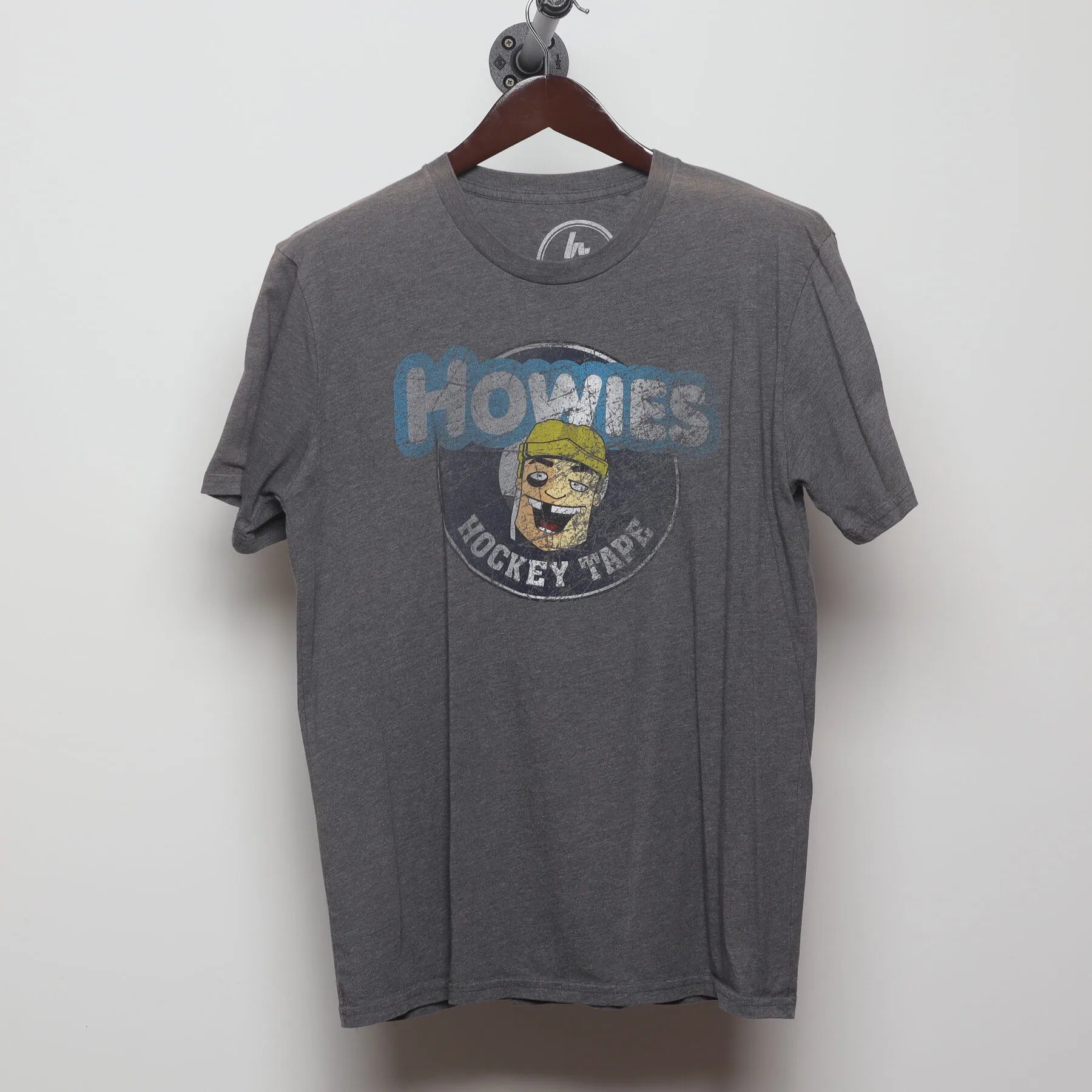Front view of Vintage Y2K Homage x Howies Hockey Tape "Mascot Logo" T-Shirt - L