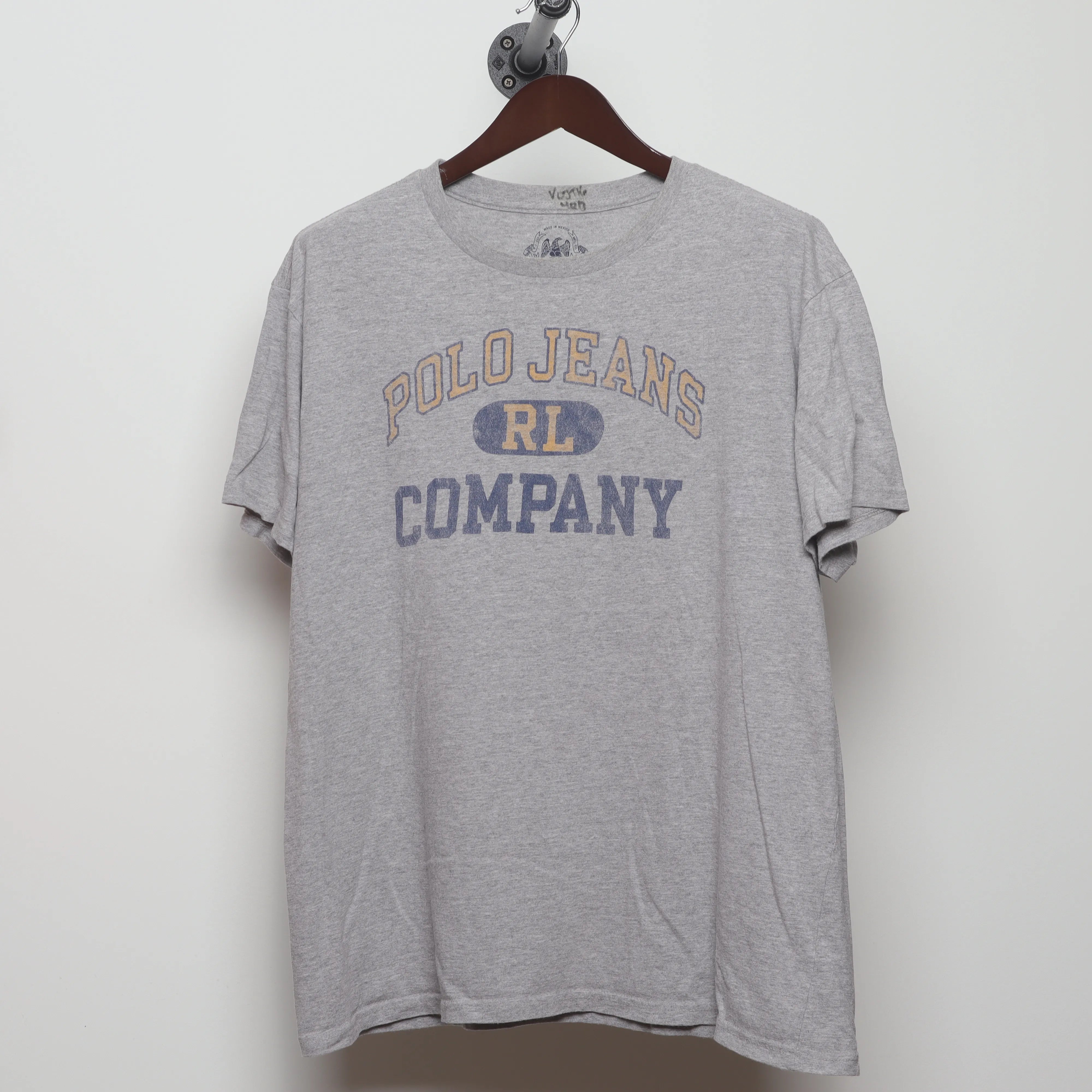 Front view of Vintage 2000s Polo Jeans Co. Logo Graphic T-Shirt XL