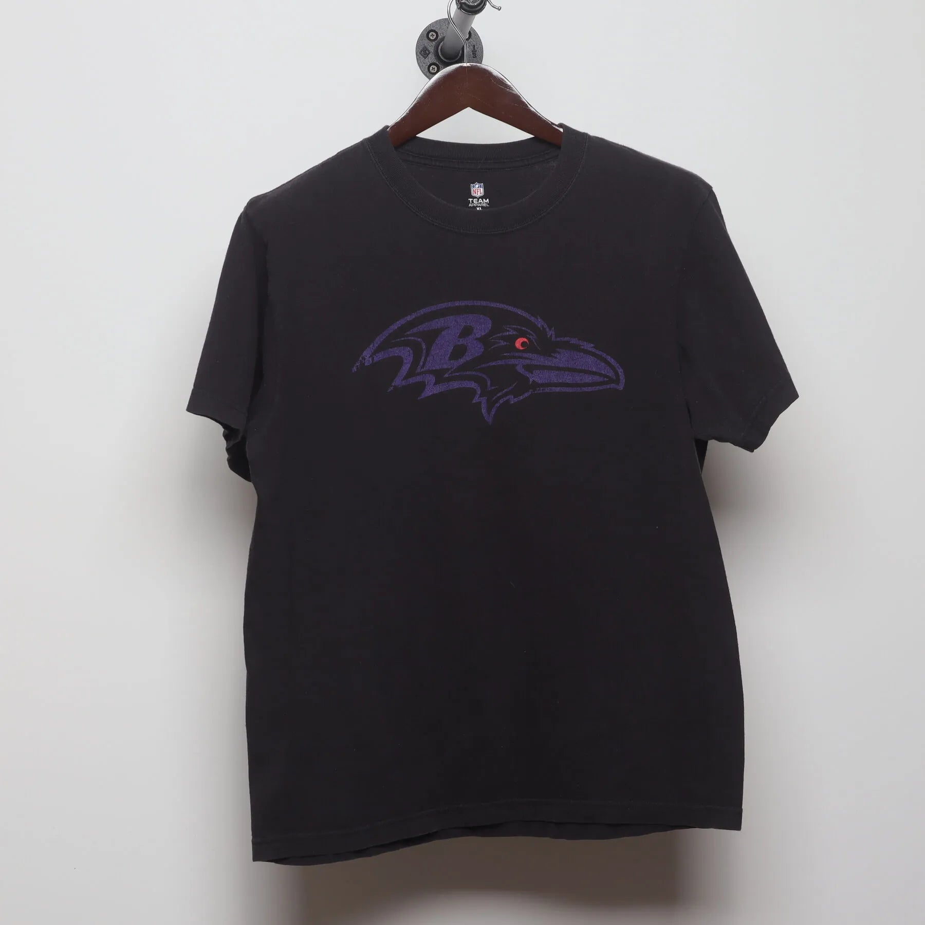 Front view of Vintage 2010s Baltimore Ravens "Joe Flacco #5" T-Shirt - L