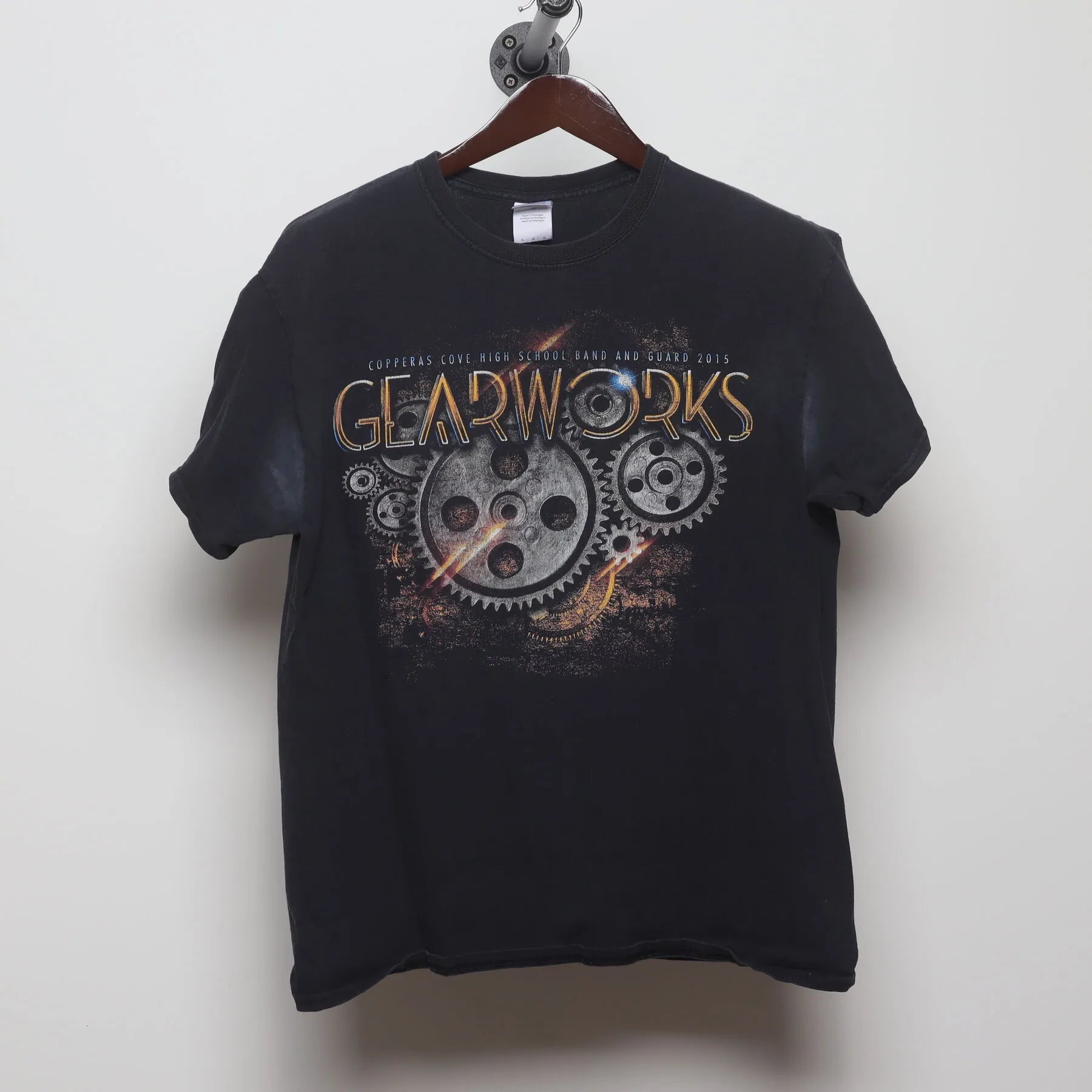 Front view of Vintage 2010s Copperas Cove High School Marching Band "Gearworks" T-Shirt - L
