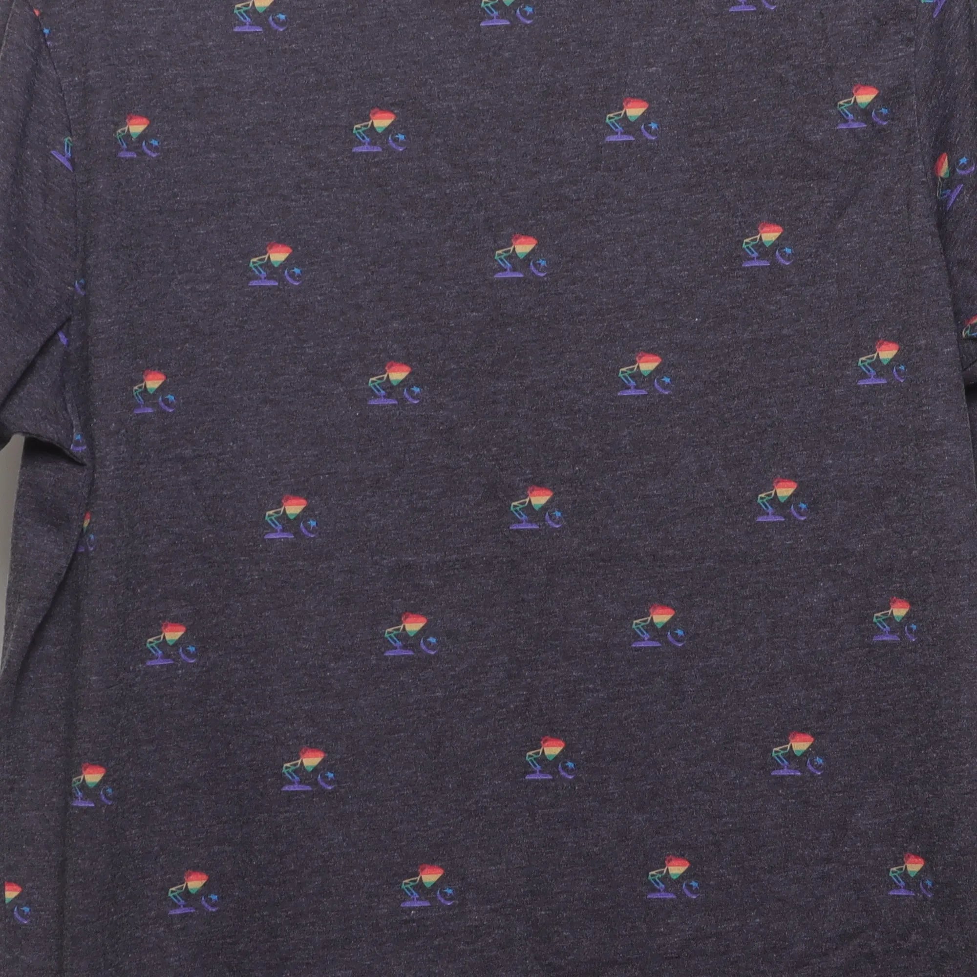 Close-up of the main graphic on the Vintage 2010s Disney Pixar Pride Lamp T-Shirt L