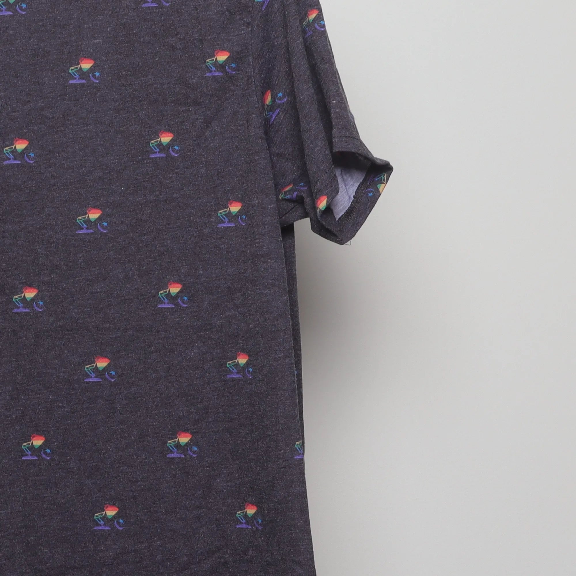 Close-up of the sleeve on the Vintage 2010s Disney Pixar Pride Lamp T-Shirt L