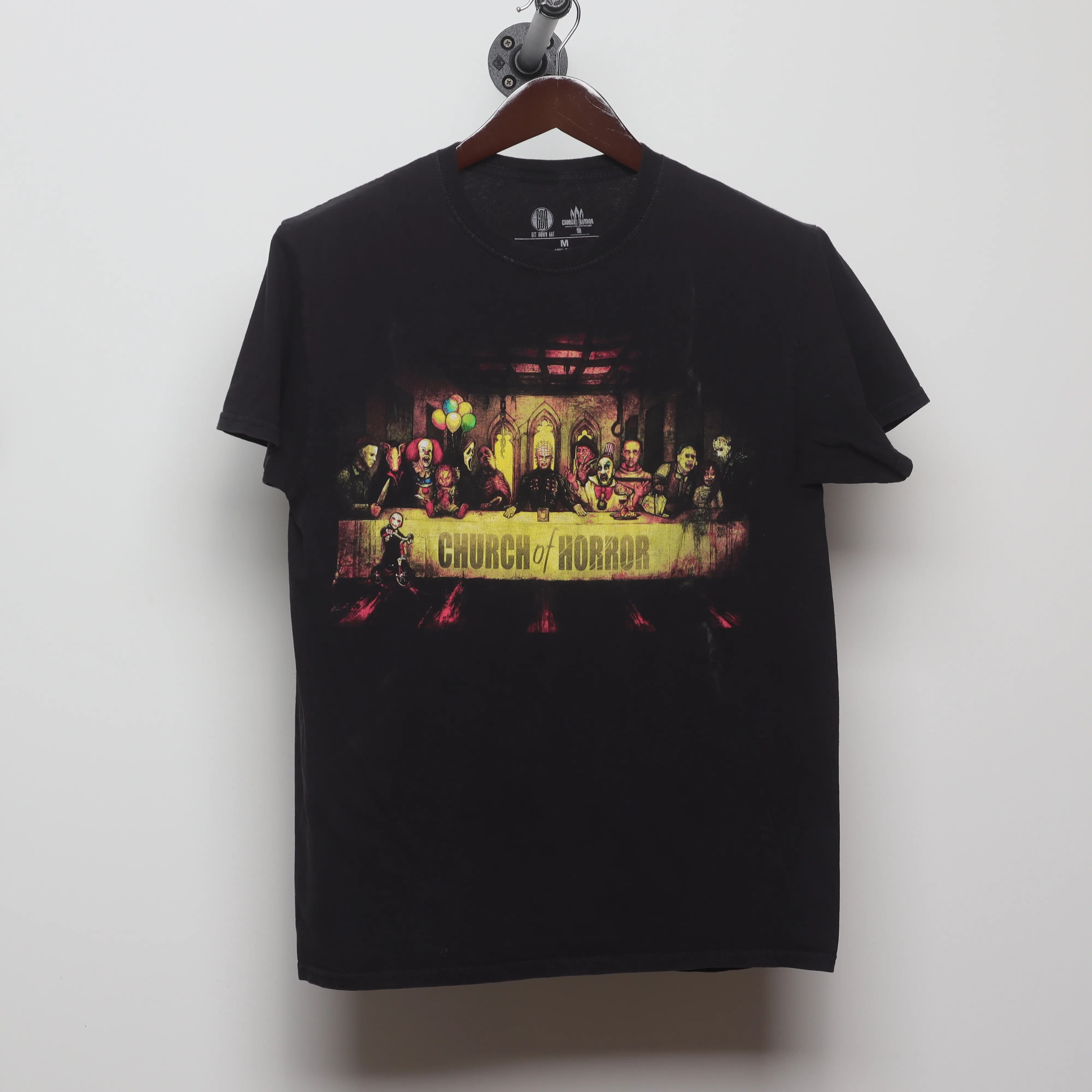 Front view of Vintage 2010s Get Down Art Church of Horror Tee M