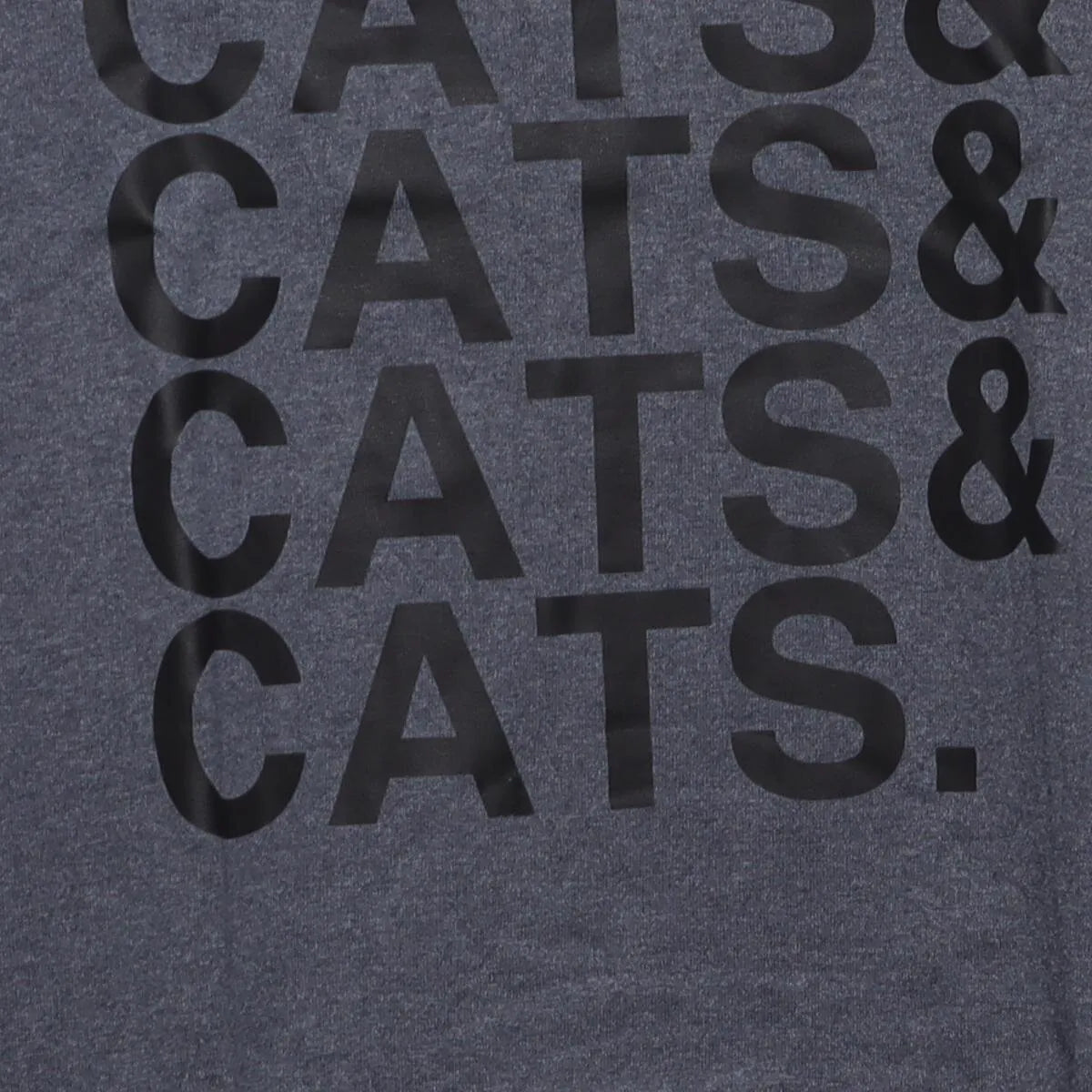 Close-up of the main graphic on the Vintage 2010s Next Level Apparel "Cats & Cats & Cats" T-Shirt - XL