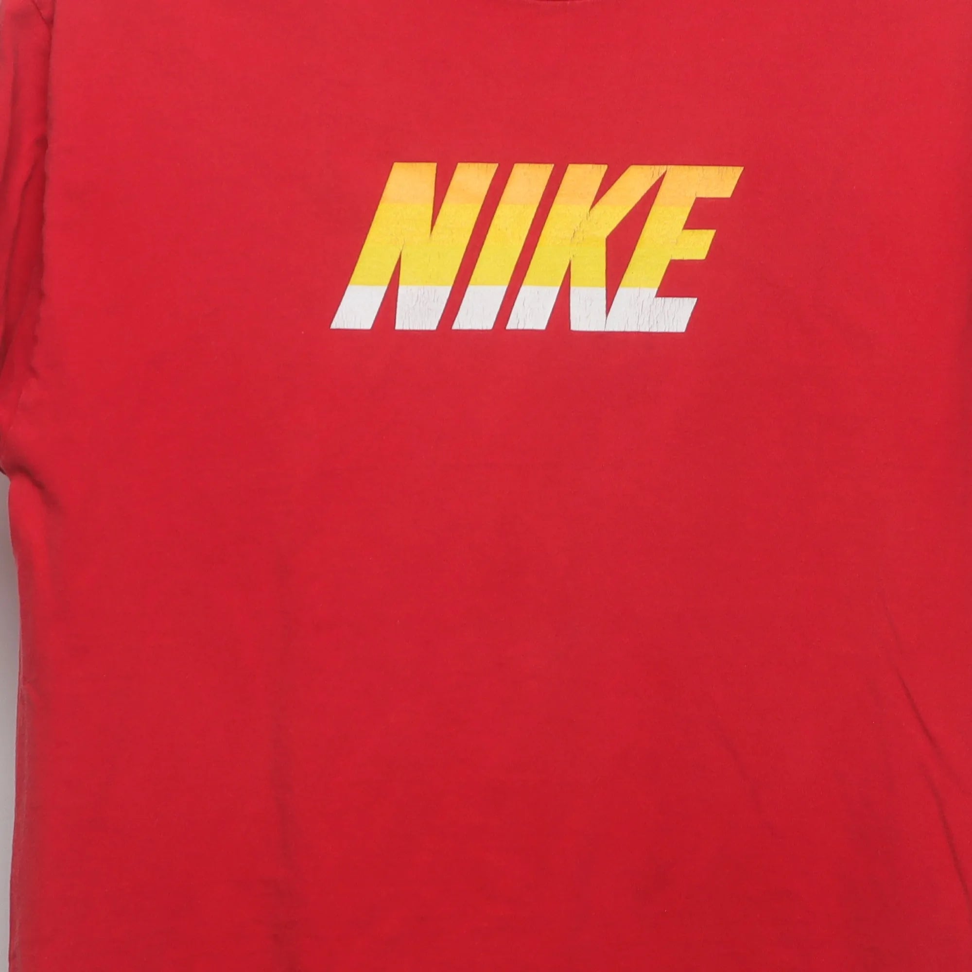 Close-up of the main graphic on the Vintage 2010s Nike Block Logo Graphic T-Shirt L