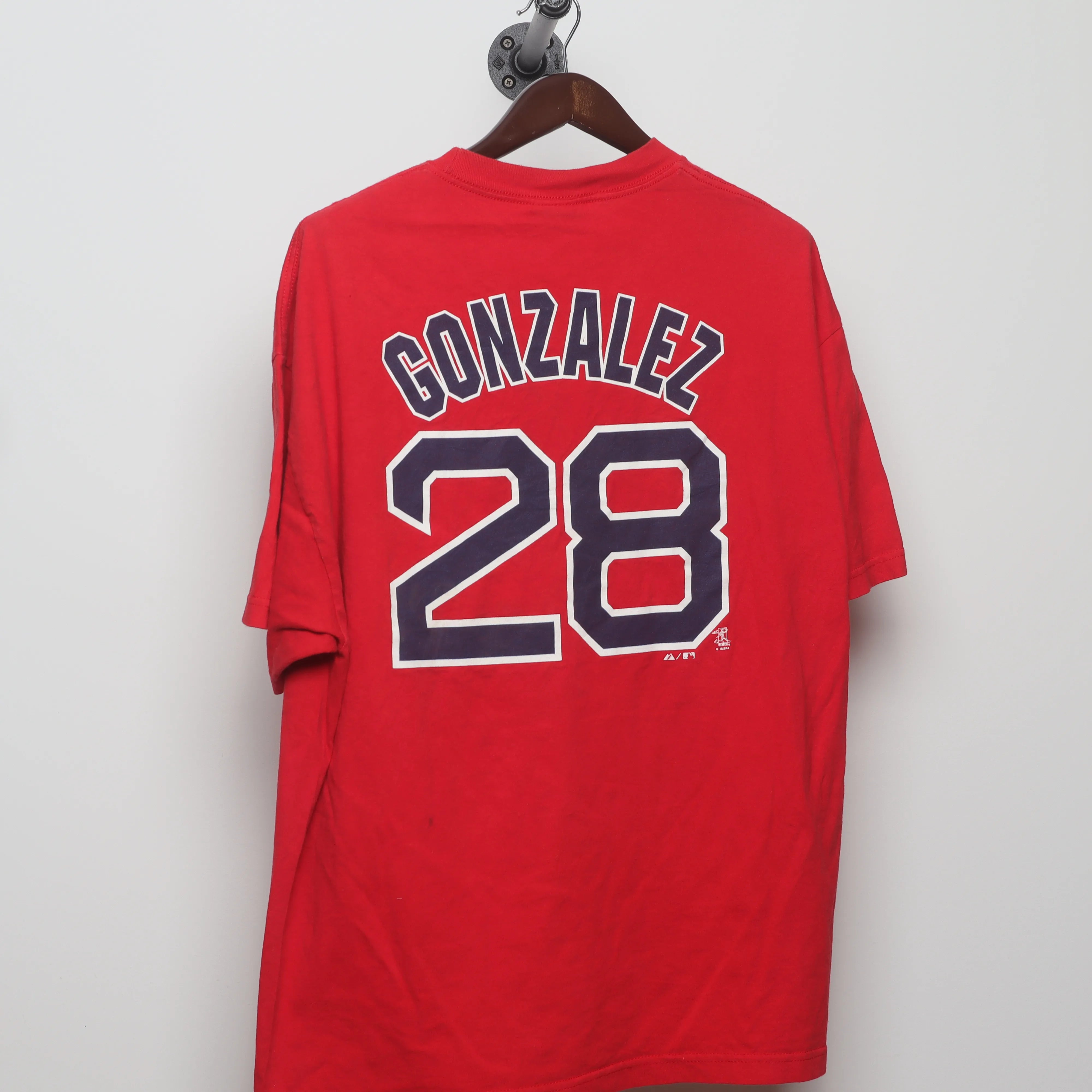 Back view of Vintage 2010s Red Sox Gonzalez MLB T-Shirt XL