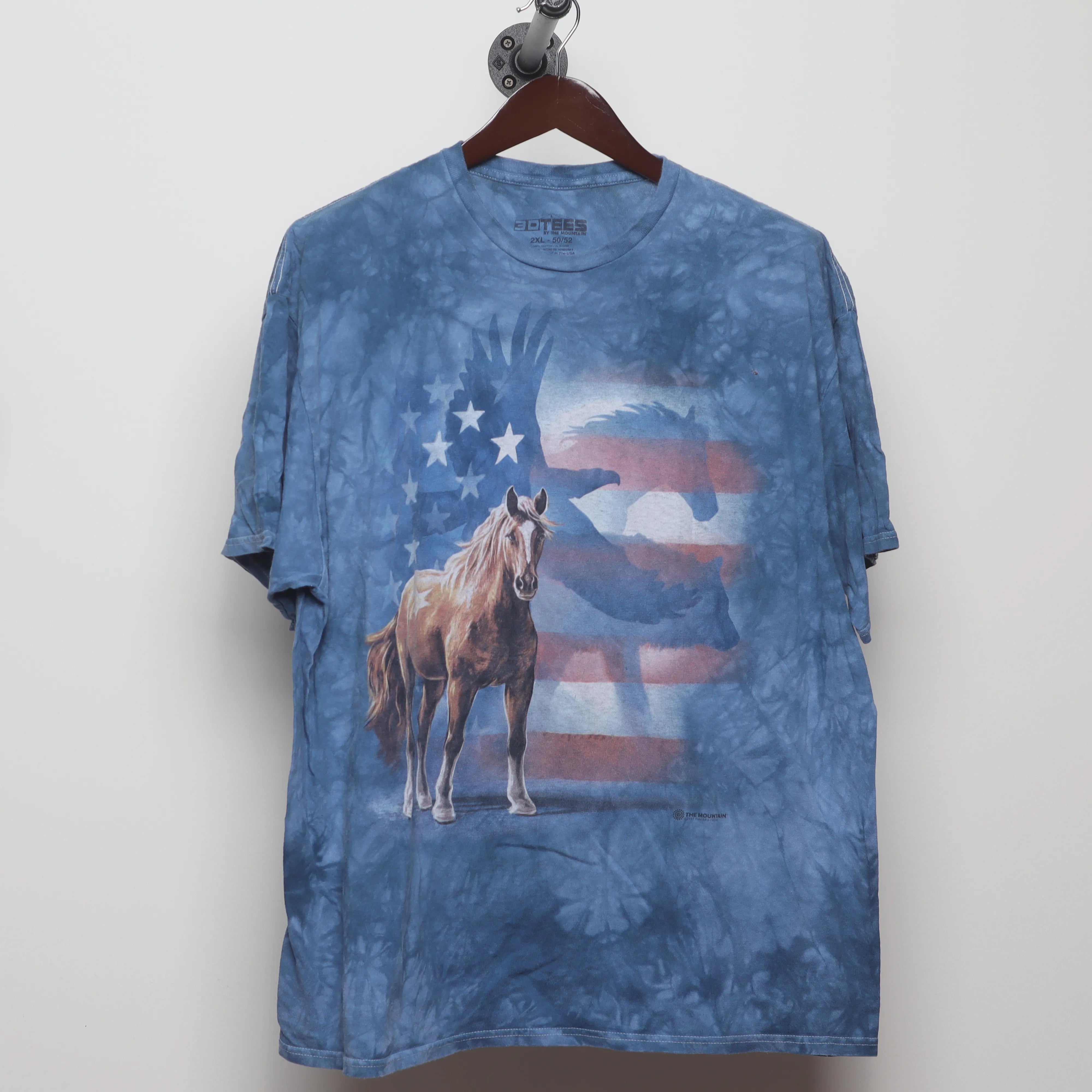 Front view of Vintage 2010s The Mountain Horse Tie-Dye T-Shirt XL
