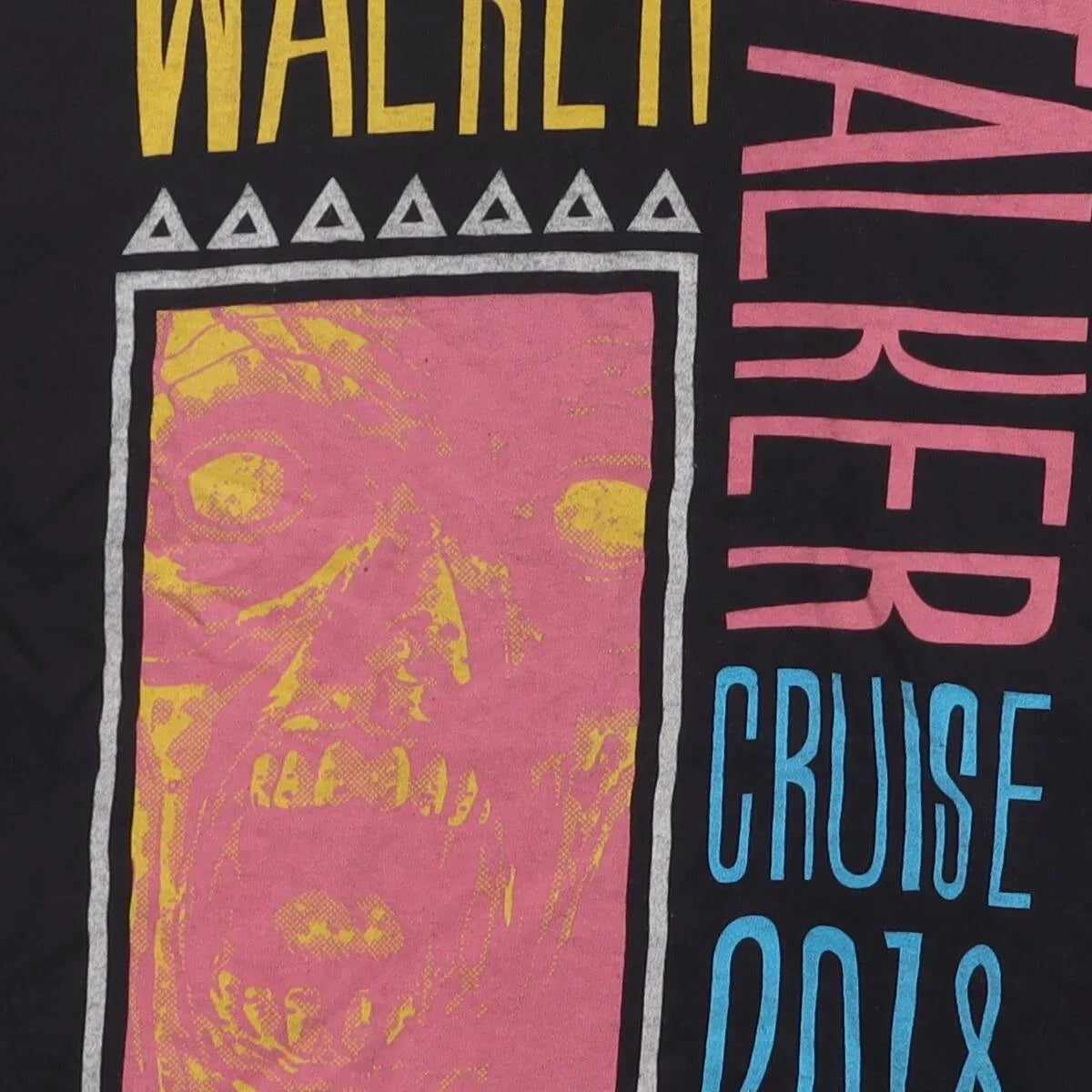 Close-up of the main graphic on the Vintage 2010s Walker Stalker Cruise "The Walking Dead Fan Cruise 2018" T-Shirt - S