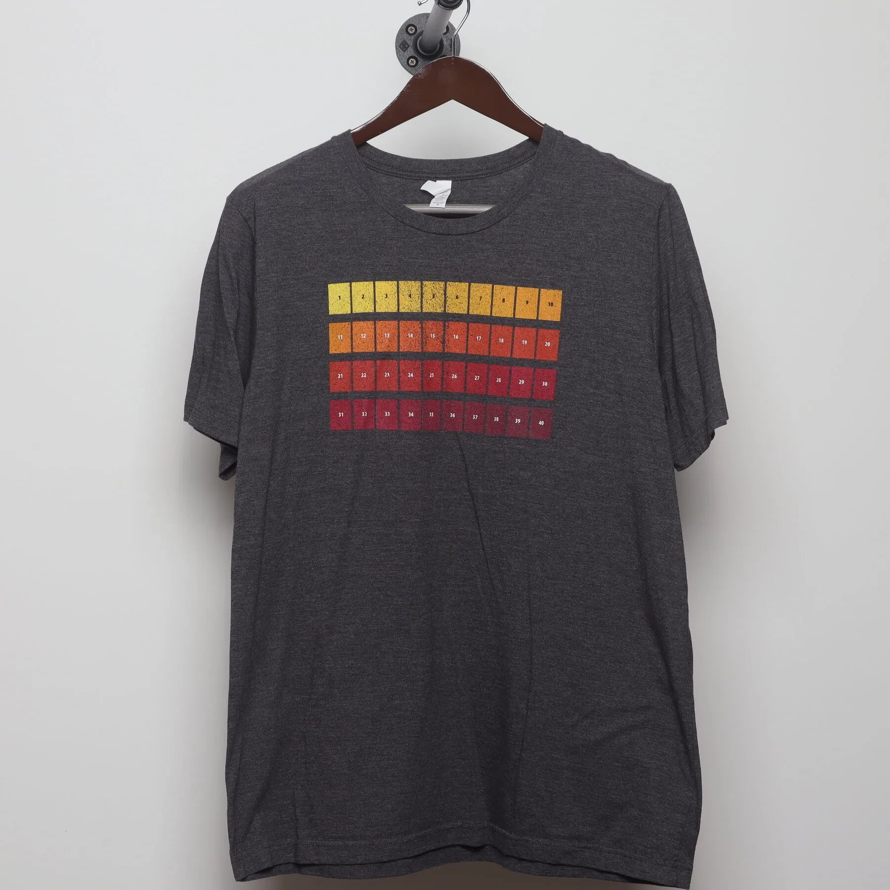 Front view of Vintage Y2K Craft Beer "Beer Tasting Grid" T-Shirt - M