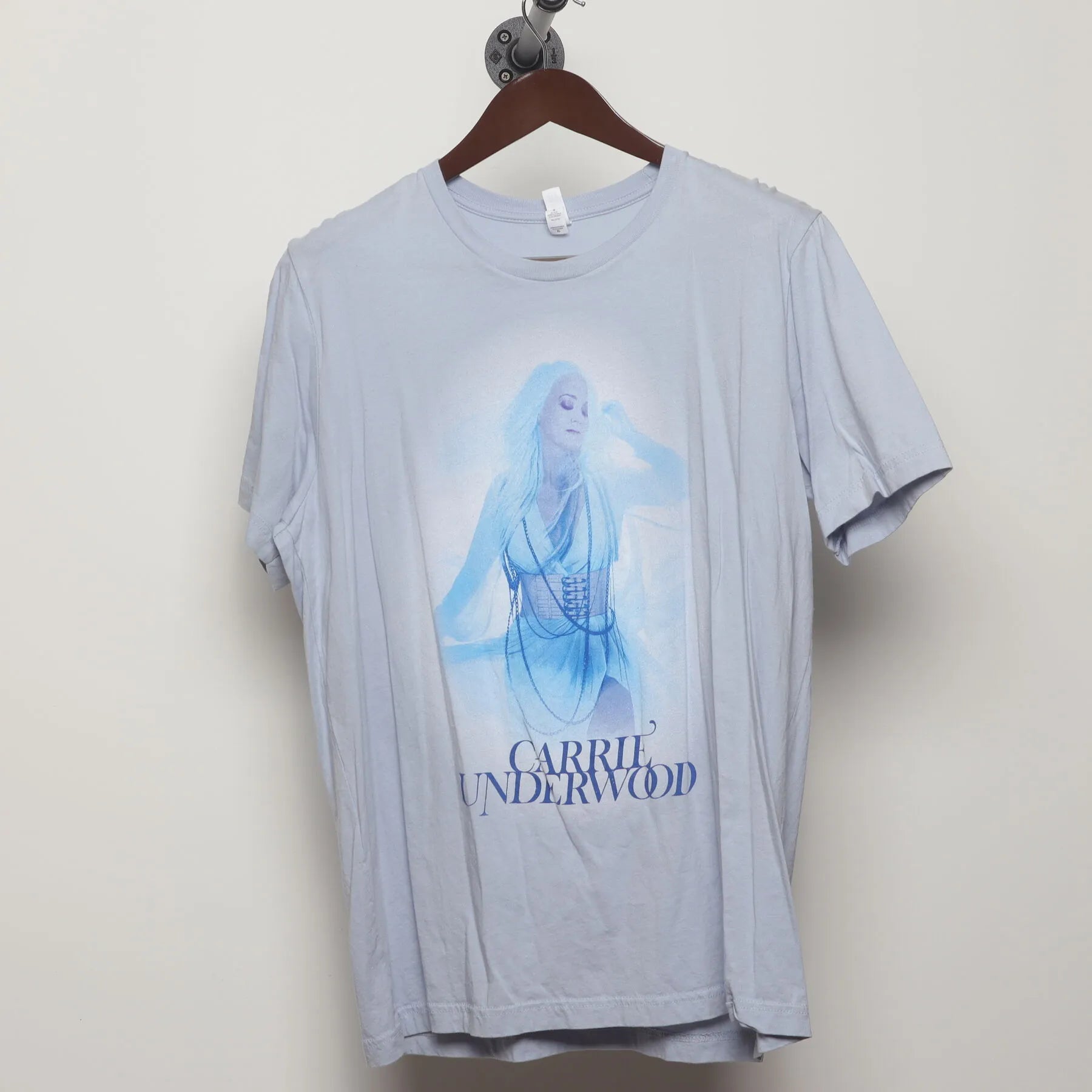 Front view of Vintage 2010s Carrie Underwood "Ethereal Portrait" T-Shirt - L