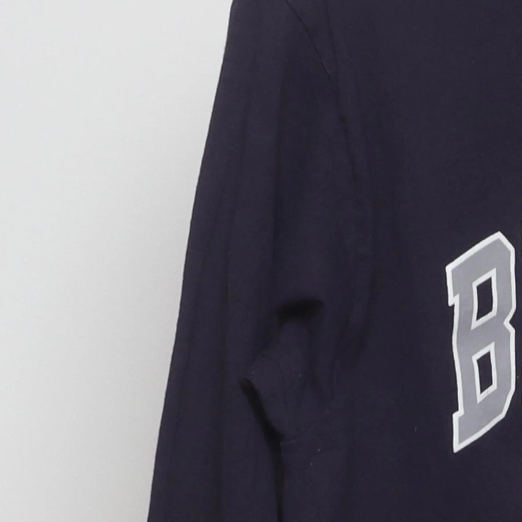 Close-up of the Left sleeve on the Vintage Y2K Champion "Bentley University" T-Shirt - S