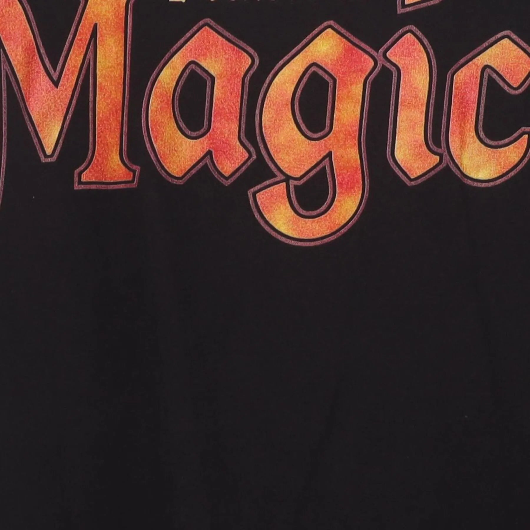 Close-up of the main graphic on the Vintage Y2K Magic: The Gathering "I believe in Magic" T-Shirt - XL