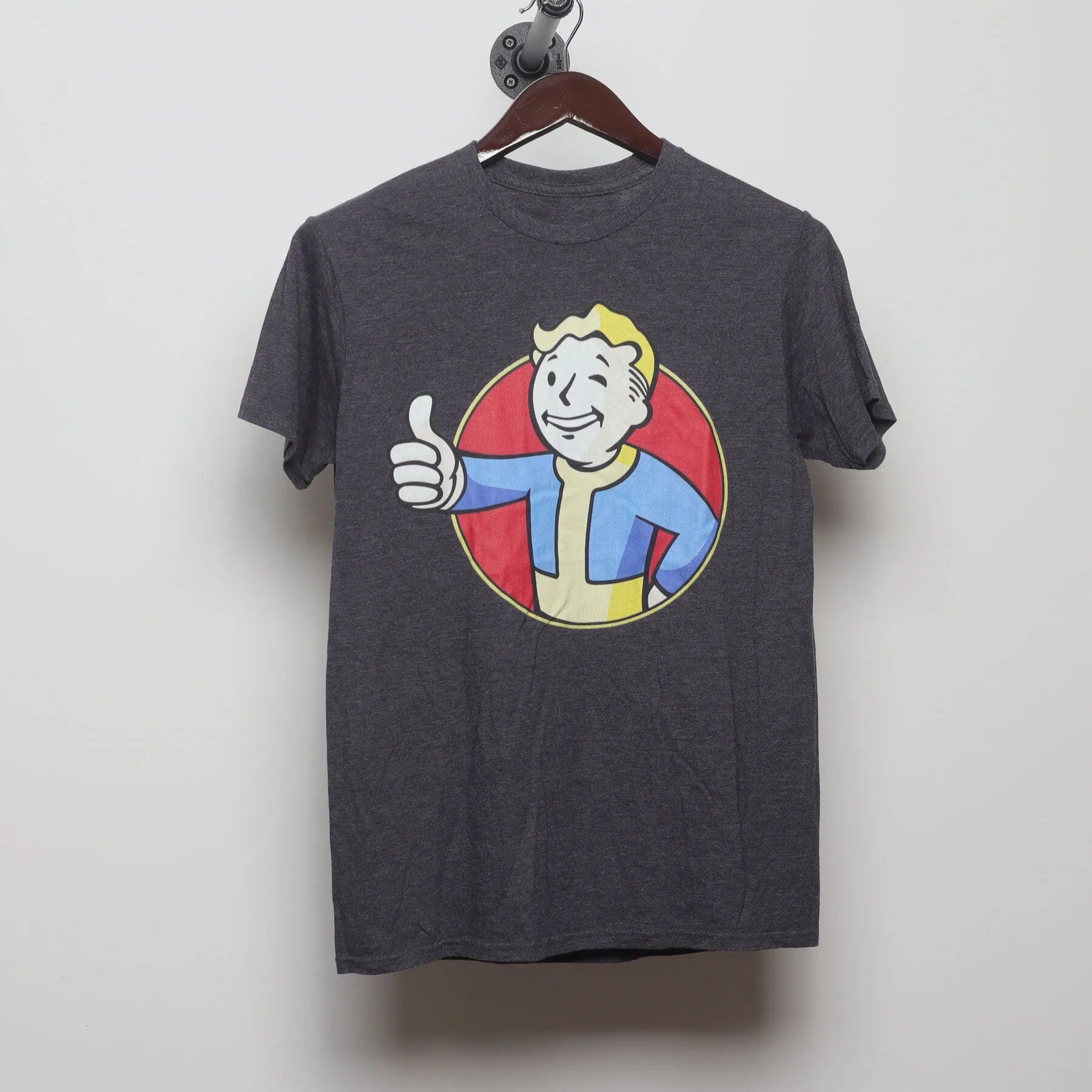 Front view of Vintage Modern Bethesda "Fallout Vault Boy" T-Shirt - M