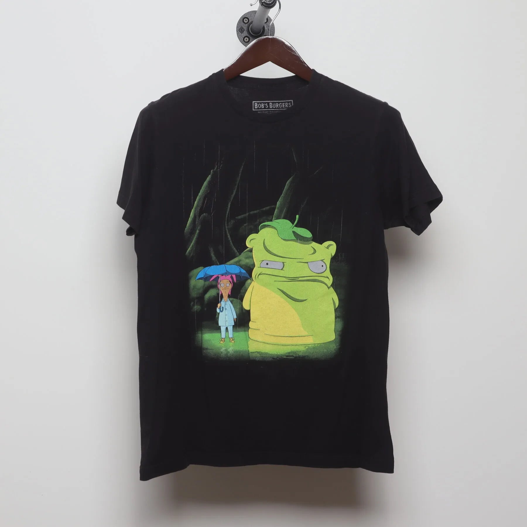 Front view of Vintage Modern Bob's Burgers "My Neighbor Kuchi Kopi" T-Shirt - S
