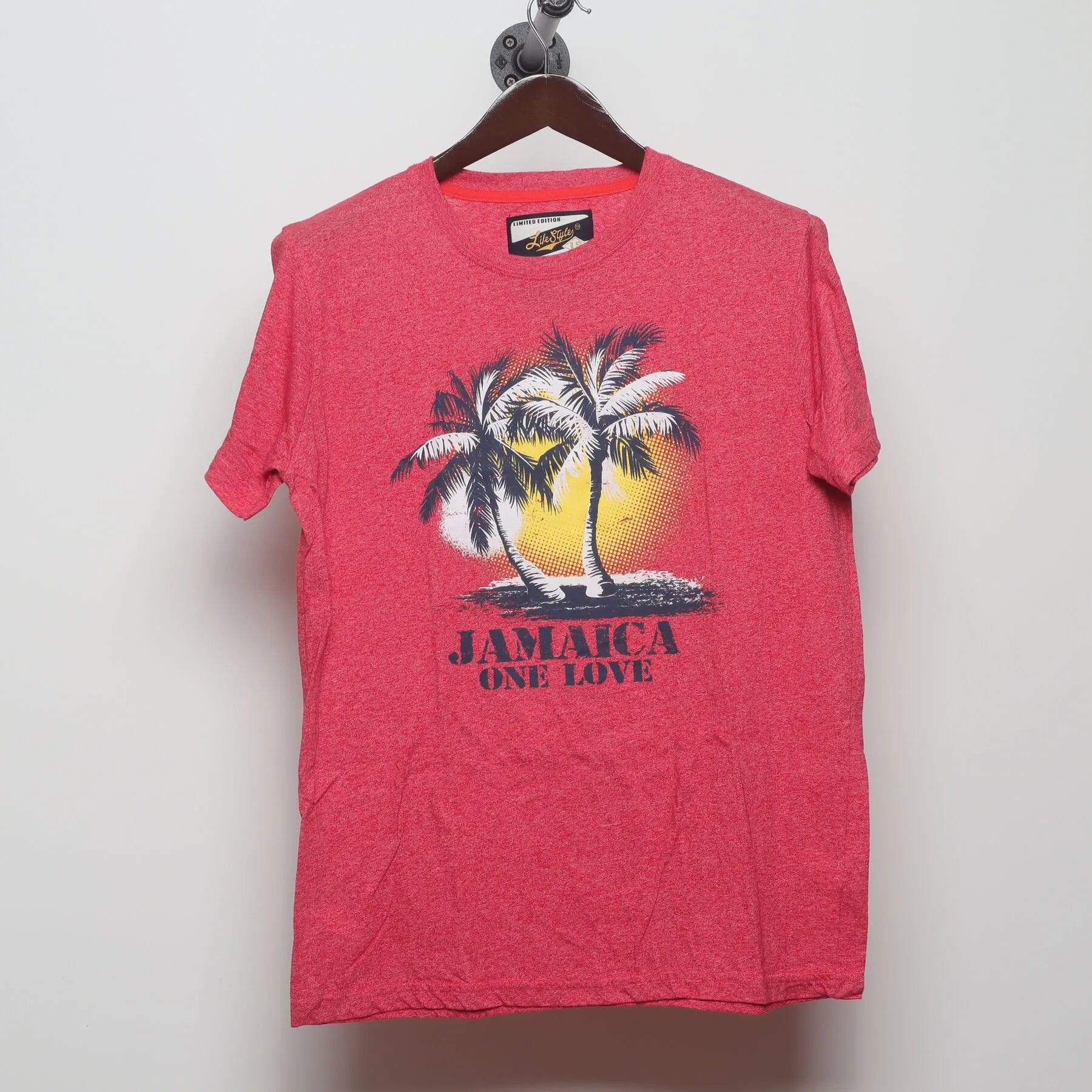 Front view of Vintage Modern Life Style "Jamaica One Love" T-Shirt - XXL