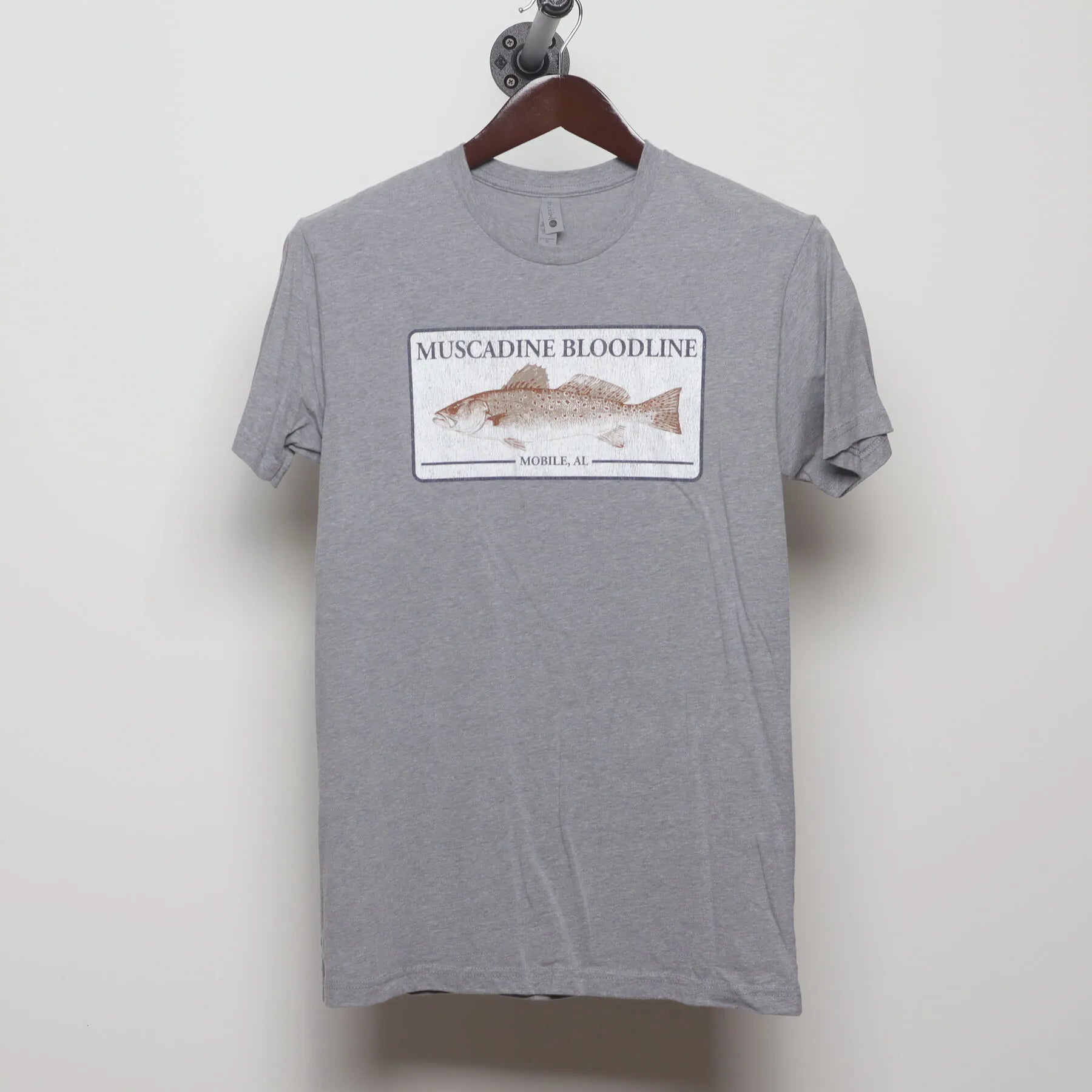 Front view of Vintage Modern Muscadine Bloodline "Redfish" T-Shirt - S