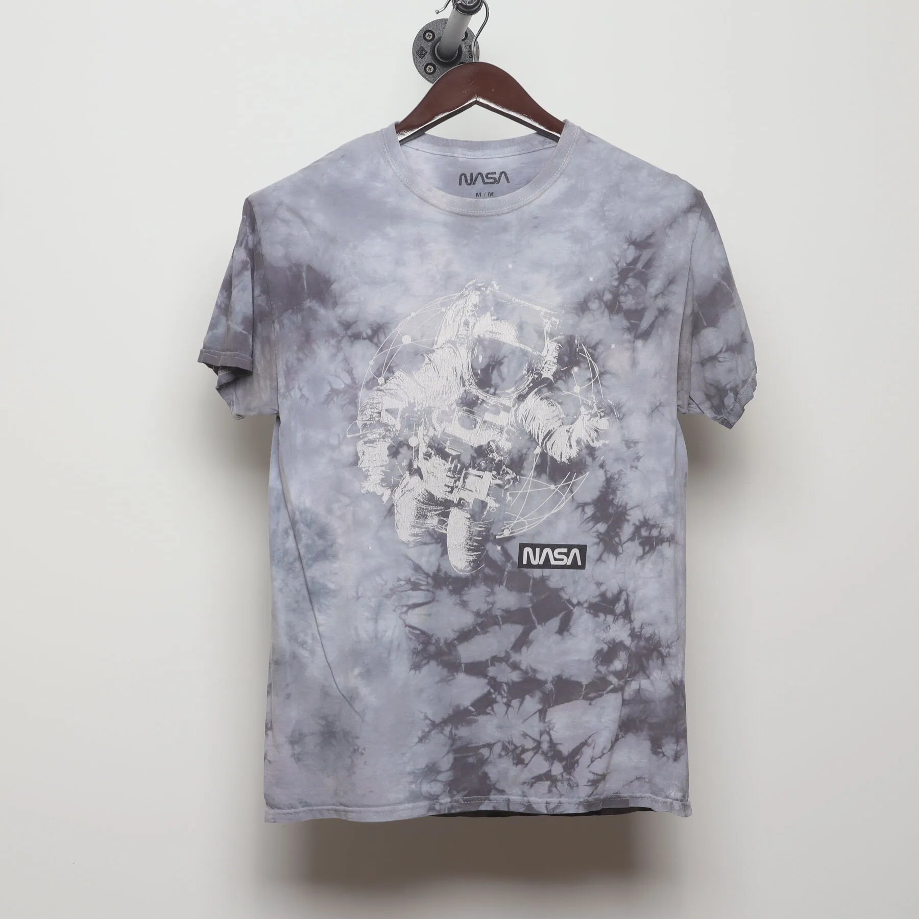 Front view of Vintage Modern NASA "Astronaut Tie-Dye" T-Shirt - S
