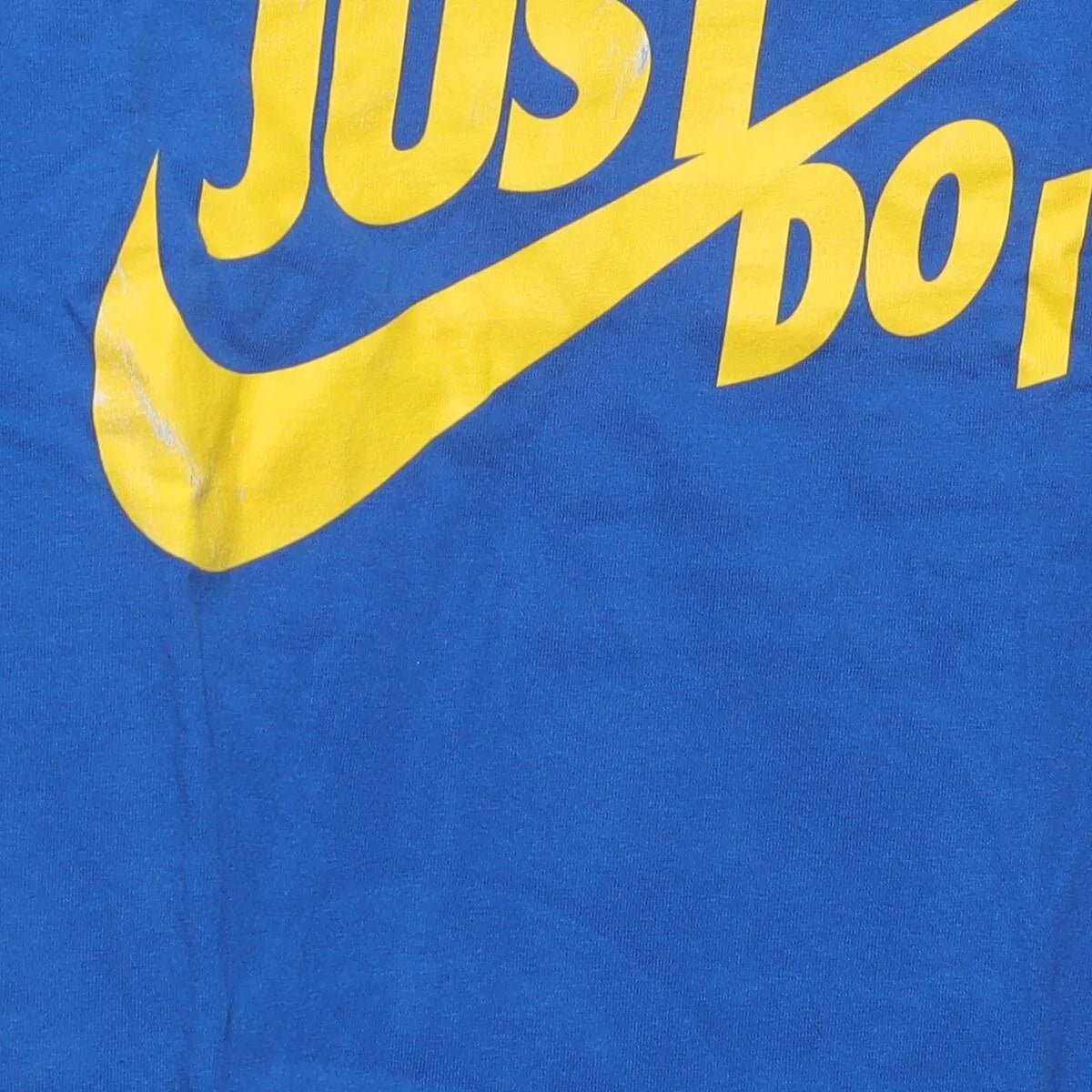 Close-up of the main graphic on the Vintage Modern Nike "Just Do It Swoosh Logo" T-Shirt - M