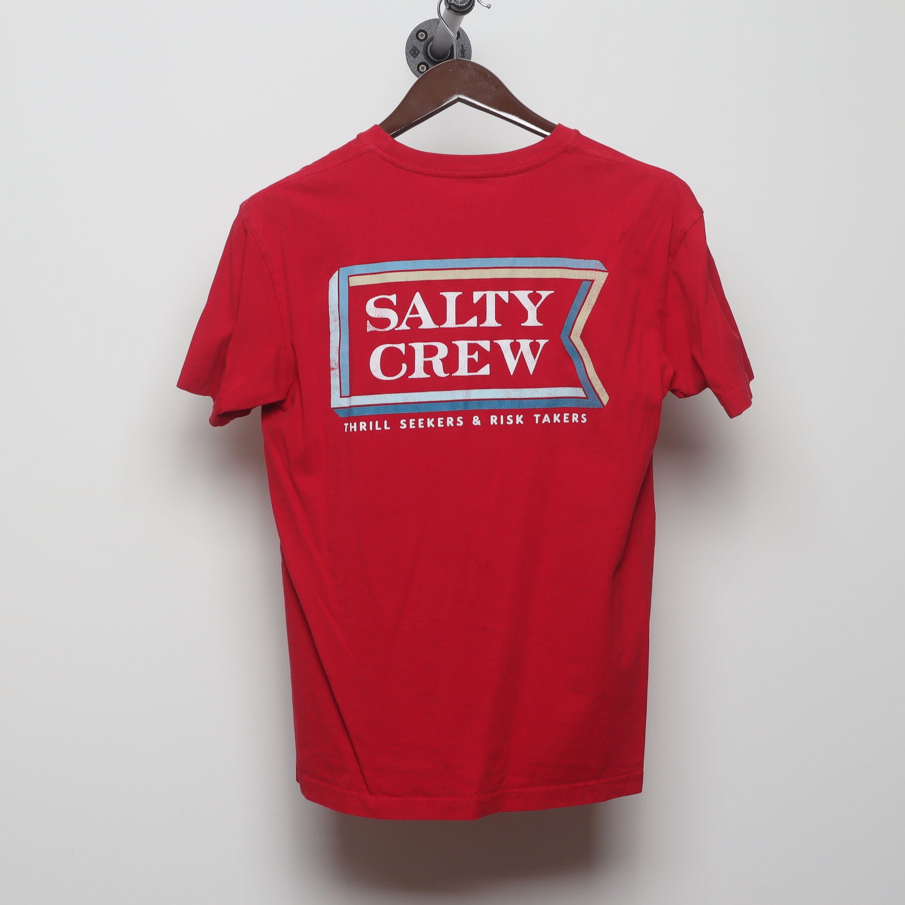Back view of Vintage Modern Salty Crew "Thrill Seekers & Risk Takers" T-Shirt - S