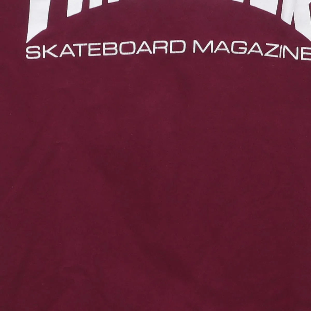 Close-up of the main graphic on the Vintage Modern Thrasher "Skateboard Magazine Logo" T-Shirt - S