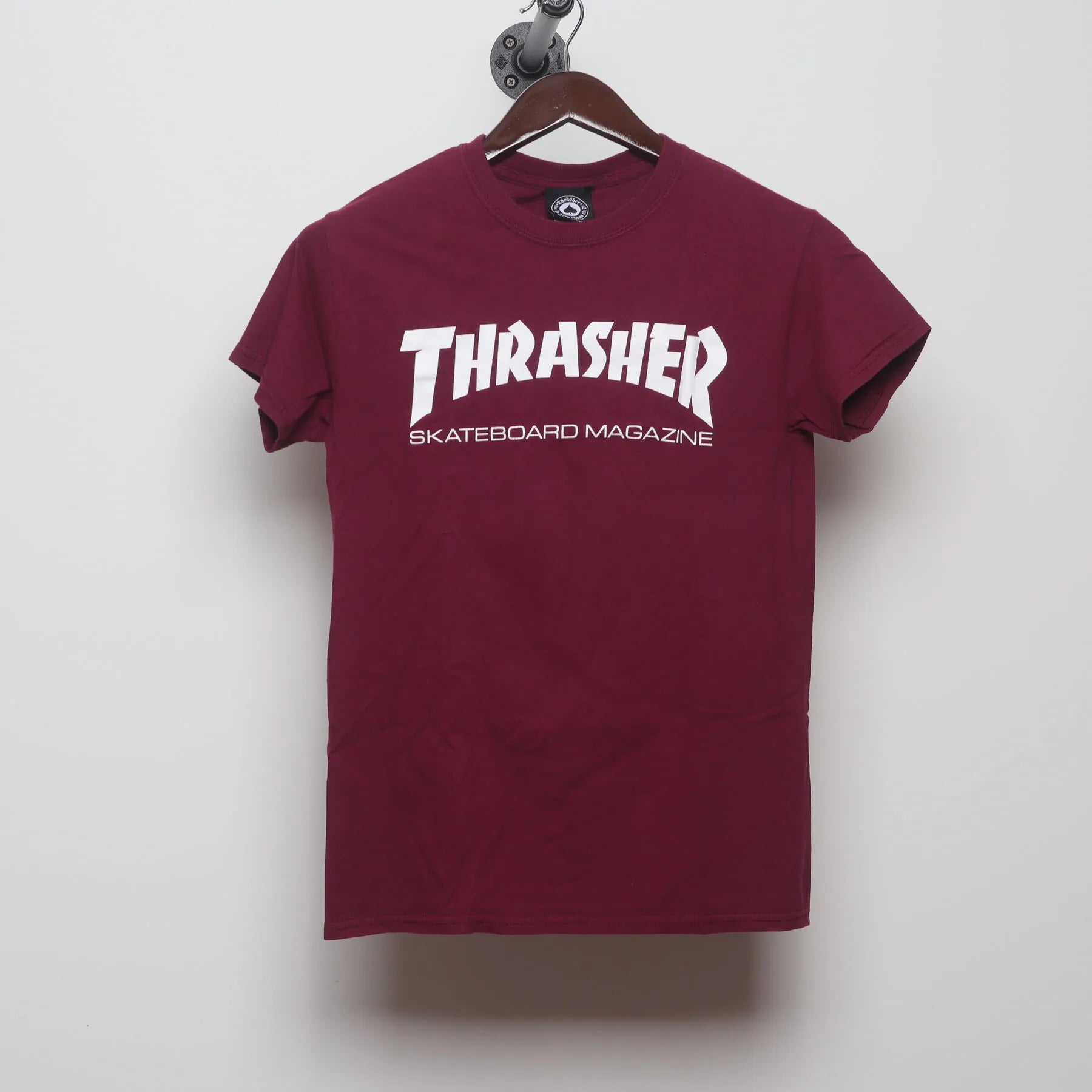 Front view of Vintage Modern Thrasher "Skateboard Magazine Logo" T-Shirt - S