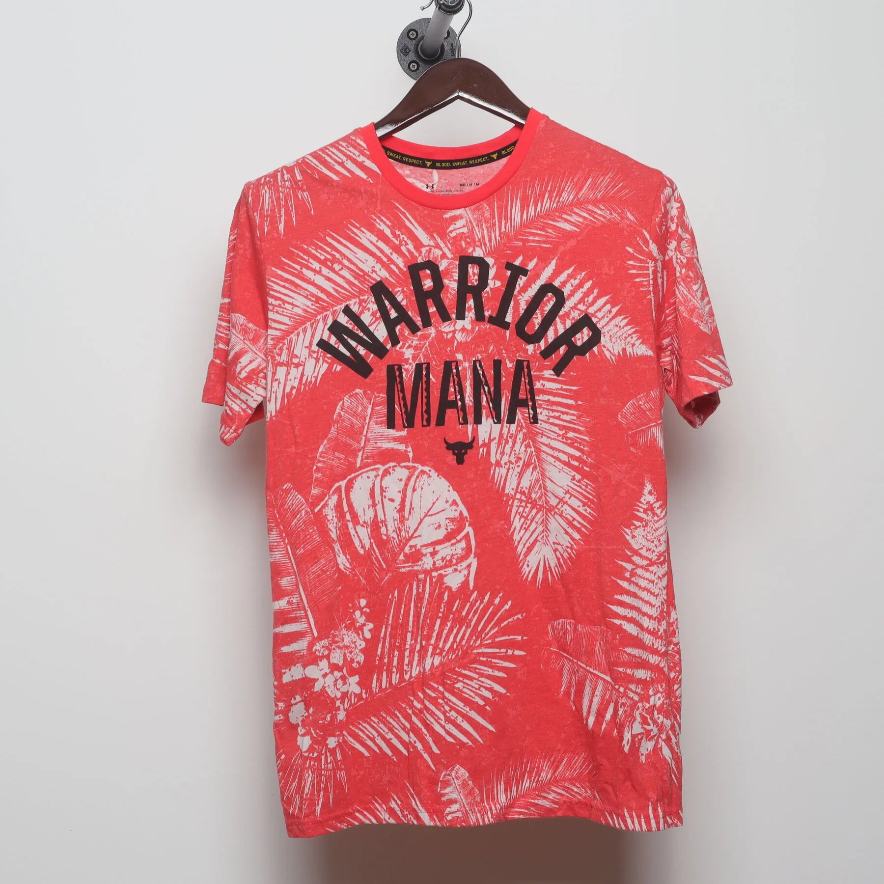 Front view of Vintage Modern Under Armour x The Rock "Warrior Mana" T-Shirt - M