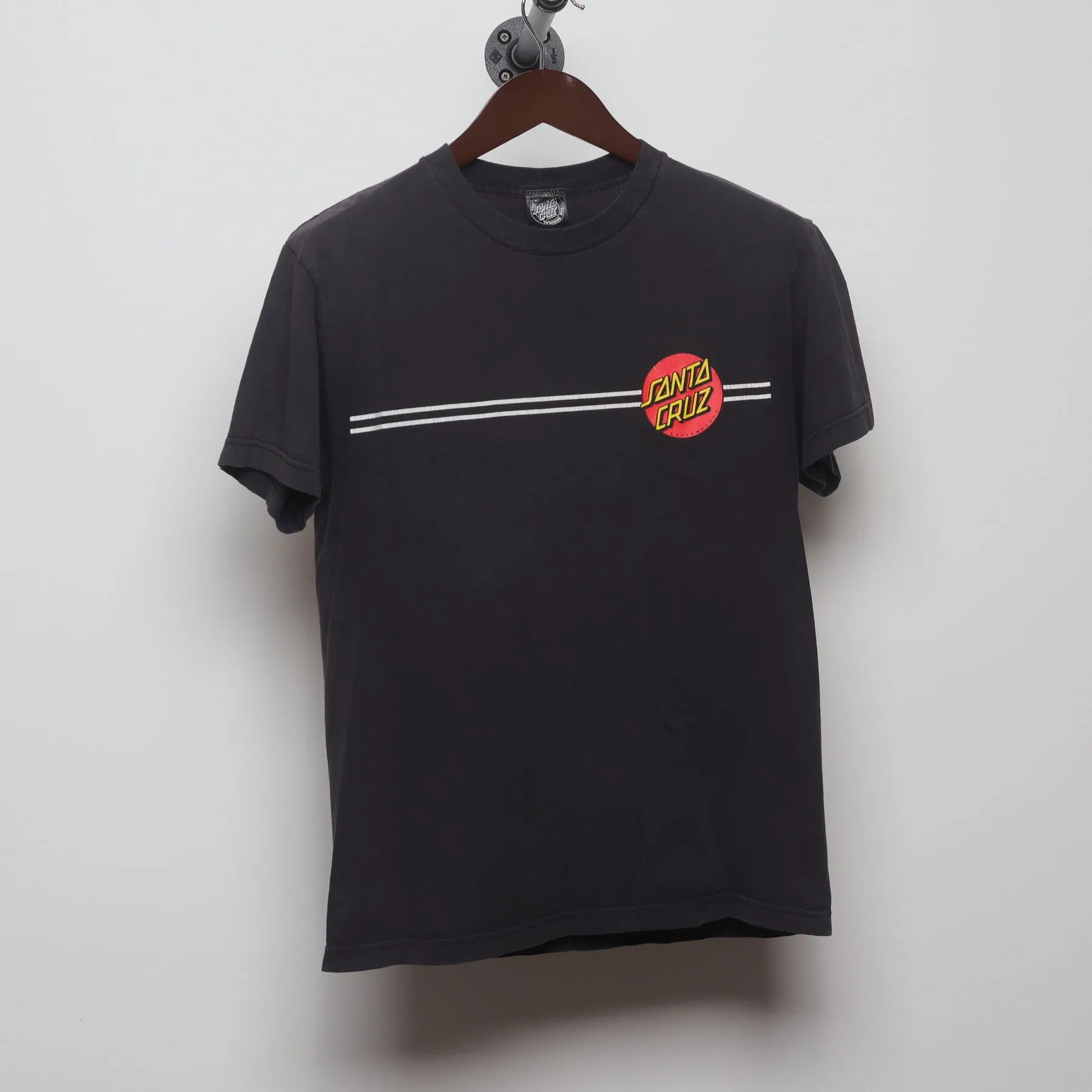 Front view of Vintage Y2K Santa Cruz Skateboards "Classic Dot" T-Shirt - S